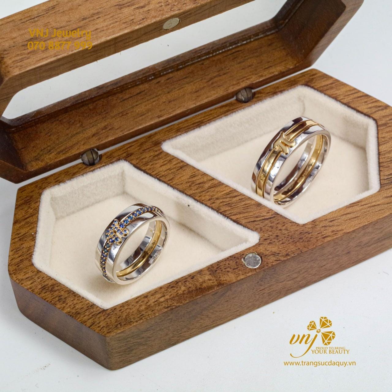 Nhẫn Cưới Ghép đôi Lắp Ráp đá Sapphire (3)