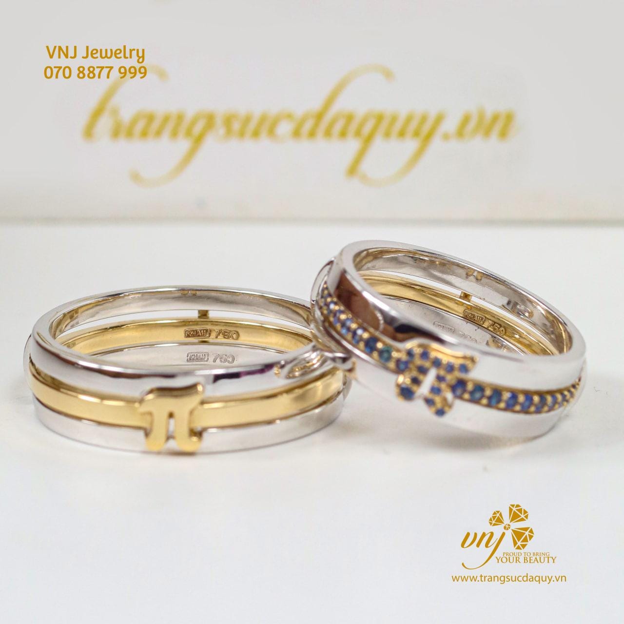 Nhẫn Cưới Ghép đôi Lắp Ráp đá Sapphire (7)