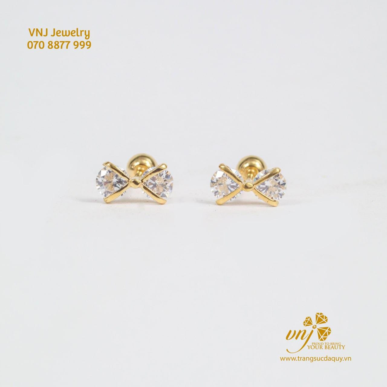 Bông Tai Vàng 14k Btv8