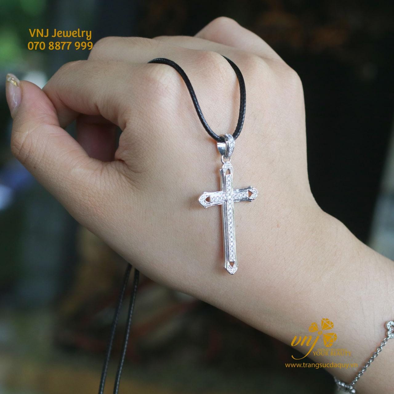 Mặt Dây Thánh Giá Kim Cương Mdtg12 (7)