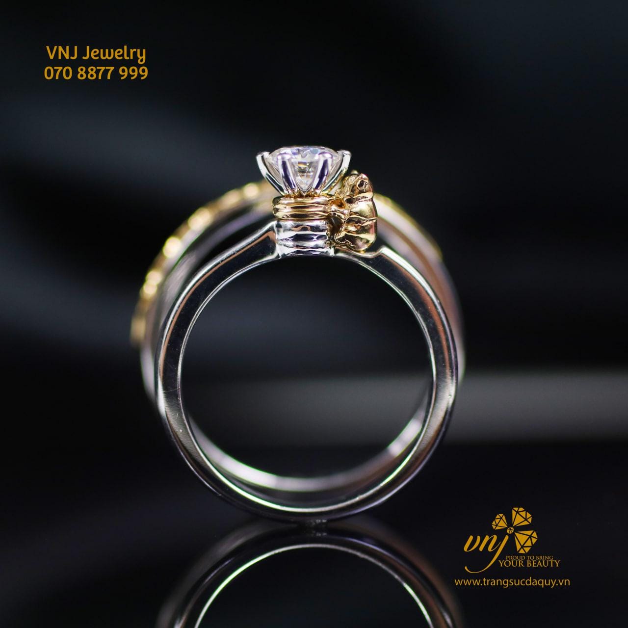 Nhẫn Cặp Hình Gấu Đính Kim Cương Nc98 (5)