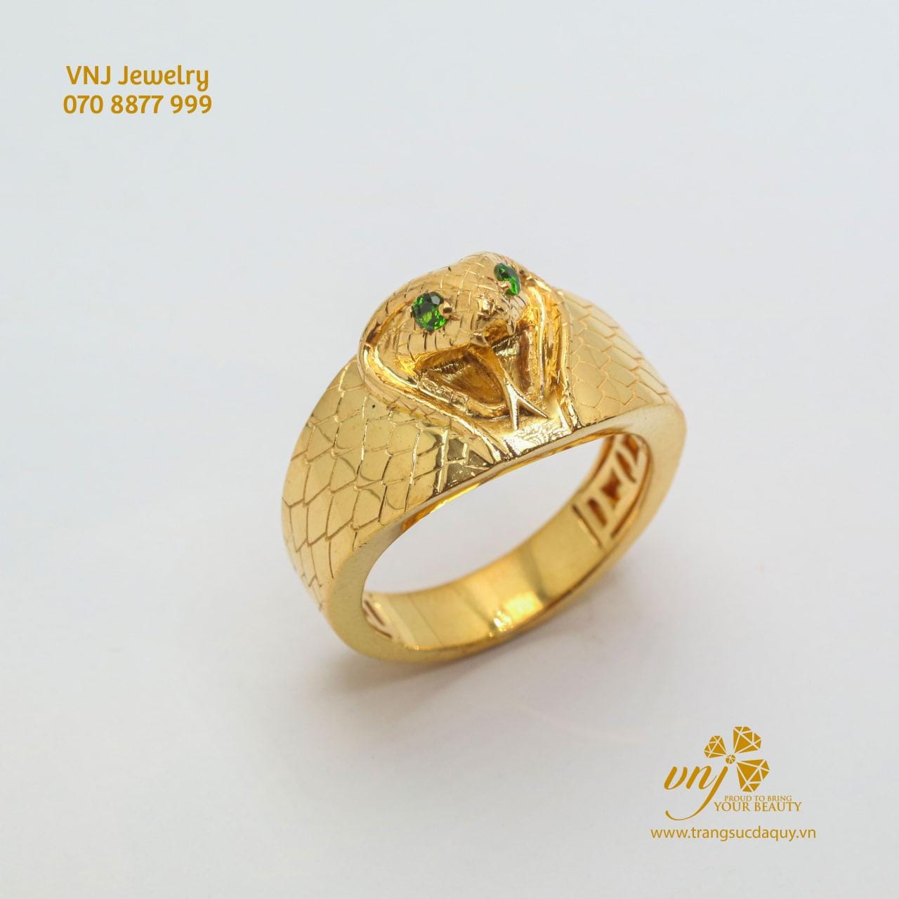 Nhẫn Rắn Hổ Mang Vàng 18k Mn138 (2)
