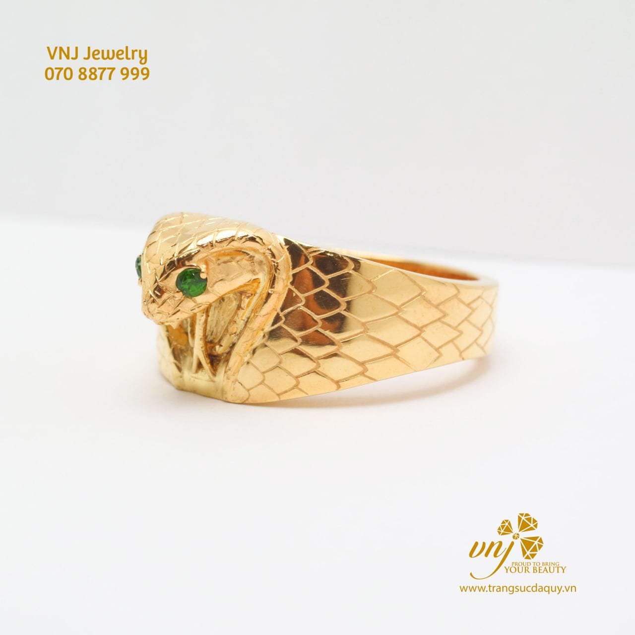 Nhẫn Rắn Hổ Mang Vàng 18k Mn138