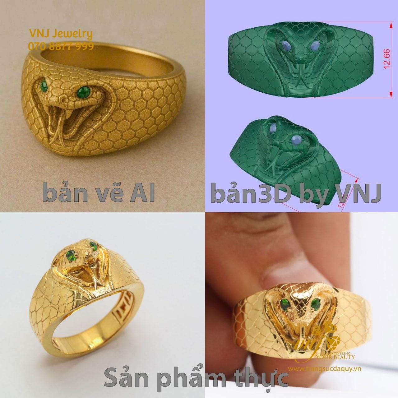 Nhẫn Rắn Hổ Mang Vàng 18k Mn138 (9)