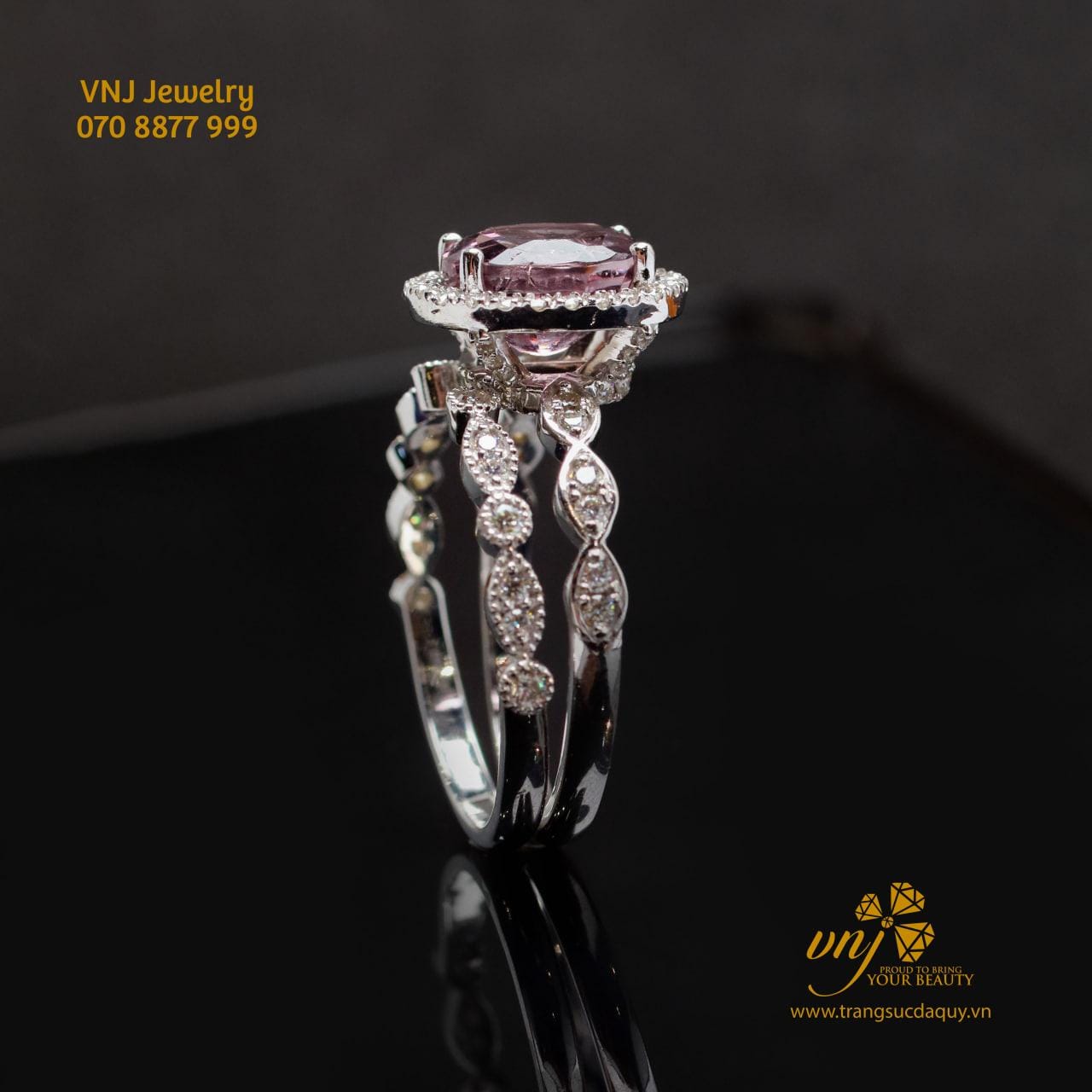 Combo Nhẫn đôi Spinel Tím NWSI18