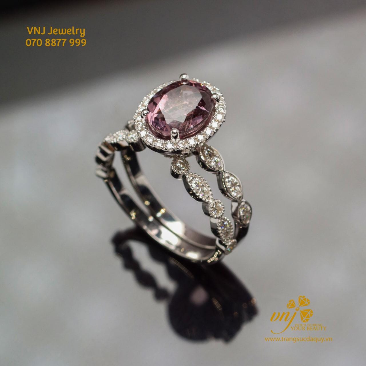 Nhẫn đá Spinel Tím (4)