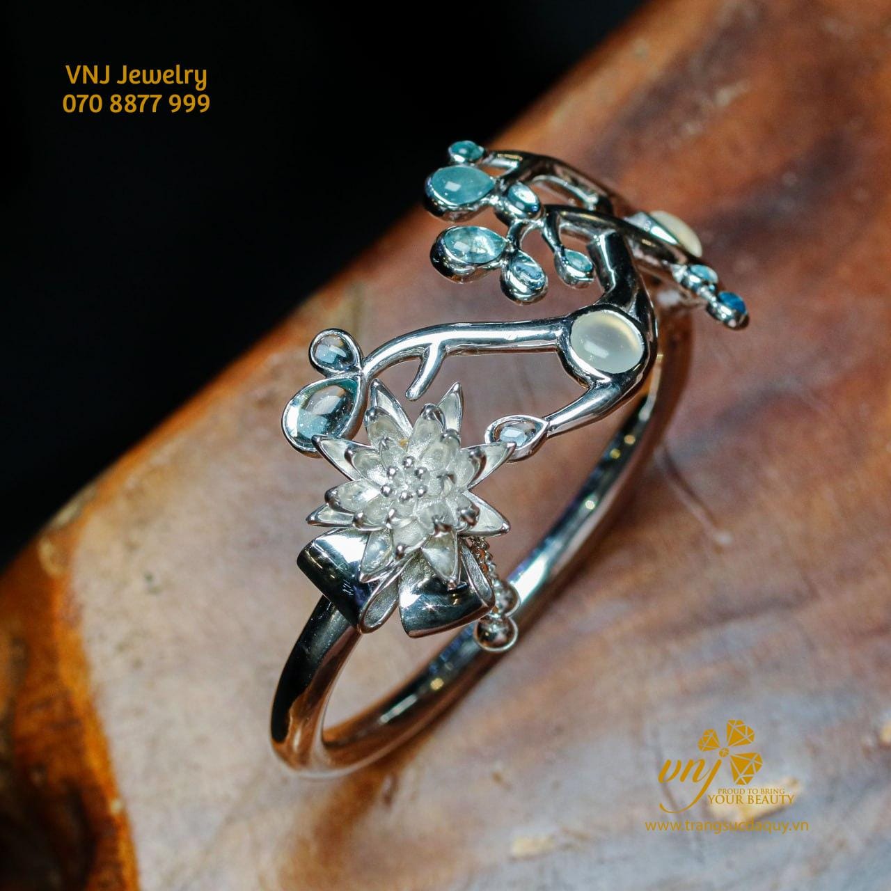 Vòng Tay Hoa Bỉ Ngạn Đá Thiên Nhiên - Ảnh 3