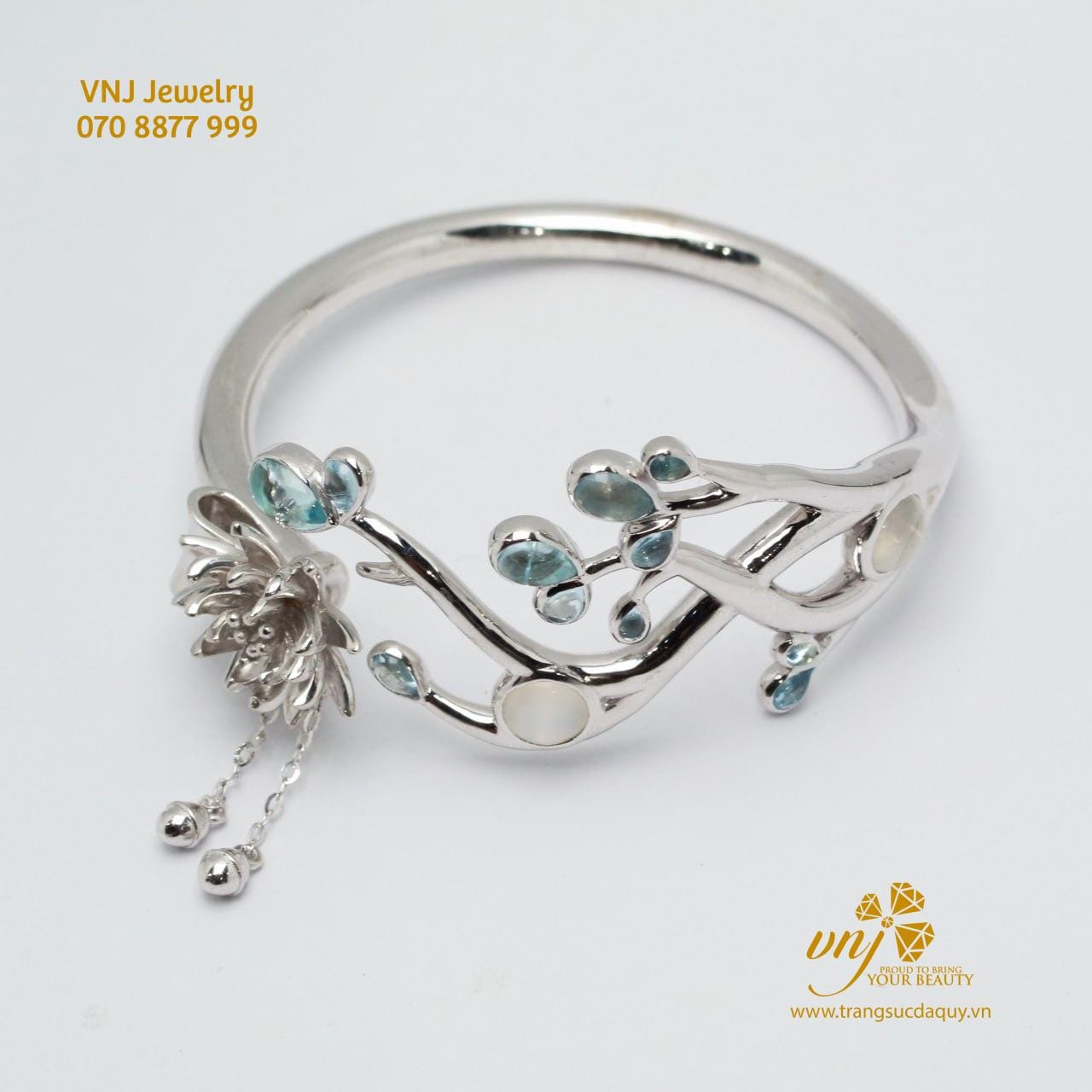 Vòng Tay Hoa Bỉ Ngạn Đá Thiên Nhiên - Ảnh 2