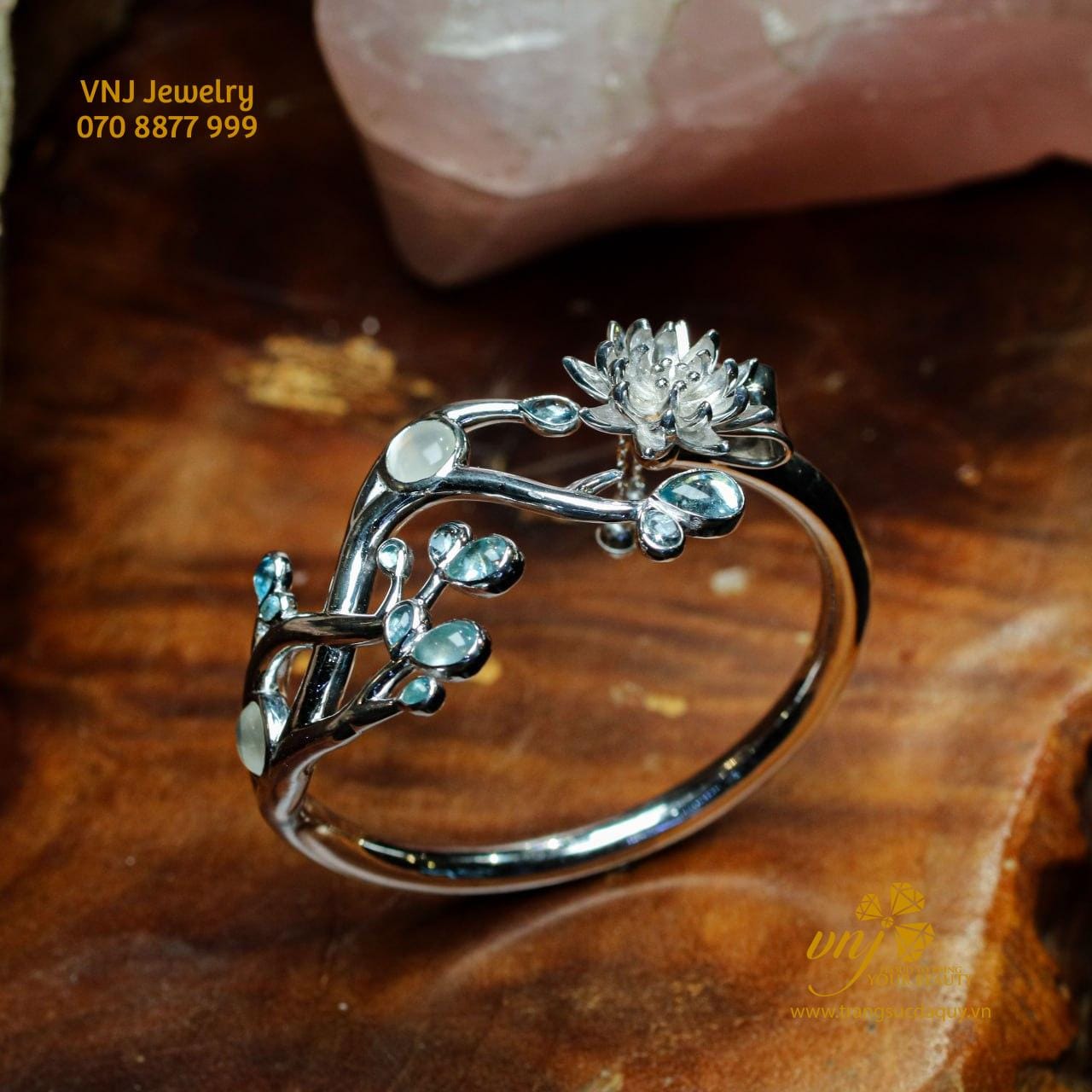 Vòng Tay Hoa Bỉ Ngạn Đá Thiên Nhiên - Ảnh 4
