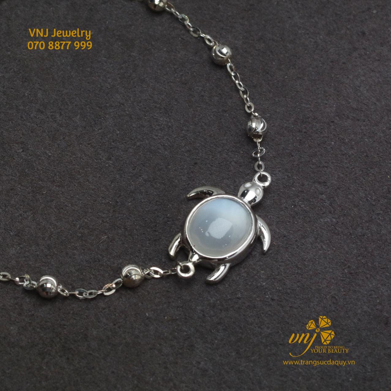 Vòng Tay đá Mặt Trăng Hoa Sen Mix Rùa (5)