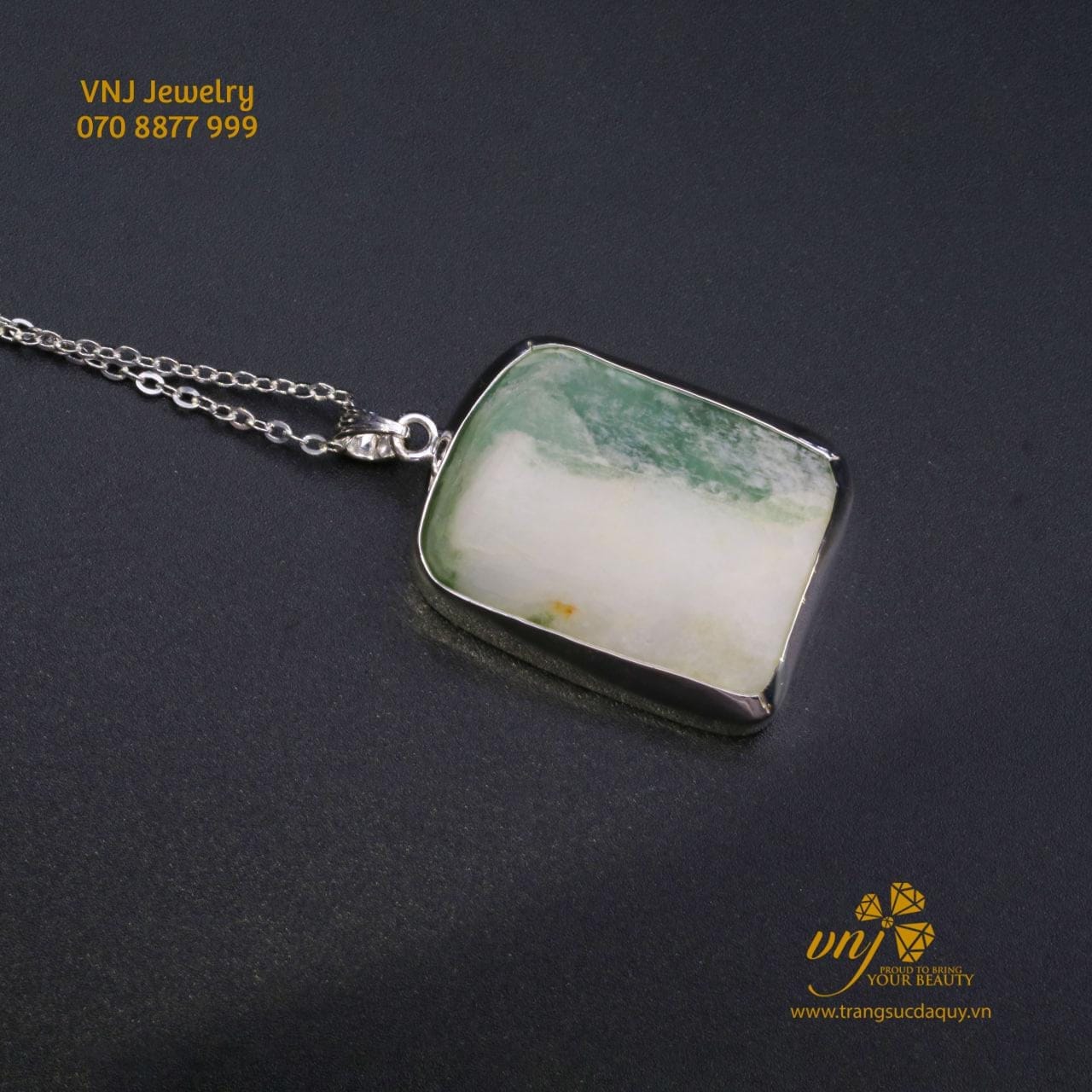 ĐÁ Quý Tinh Thể Bọc Bạc đơn Giản