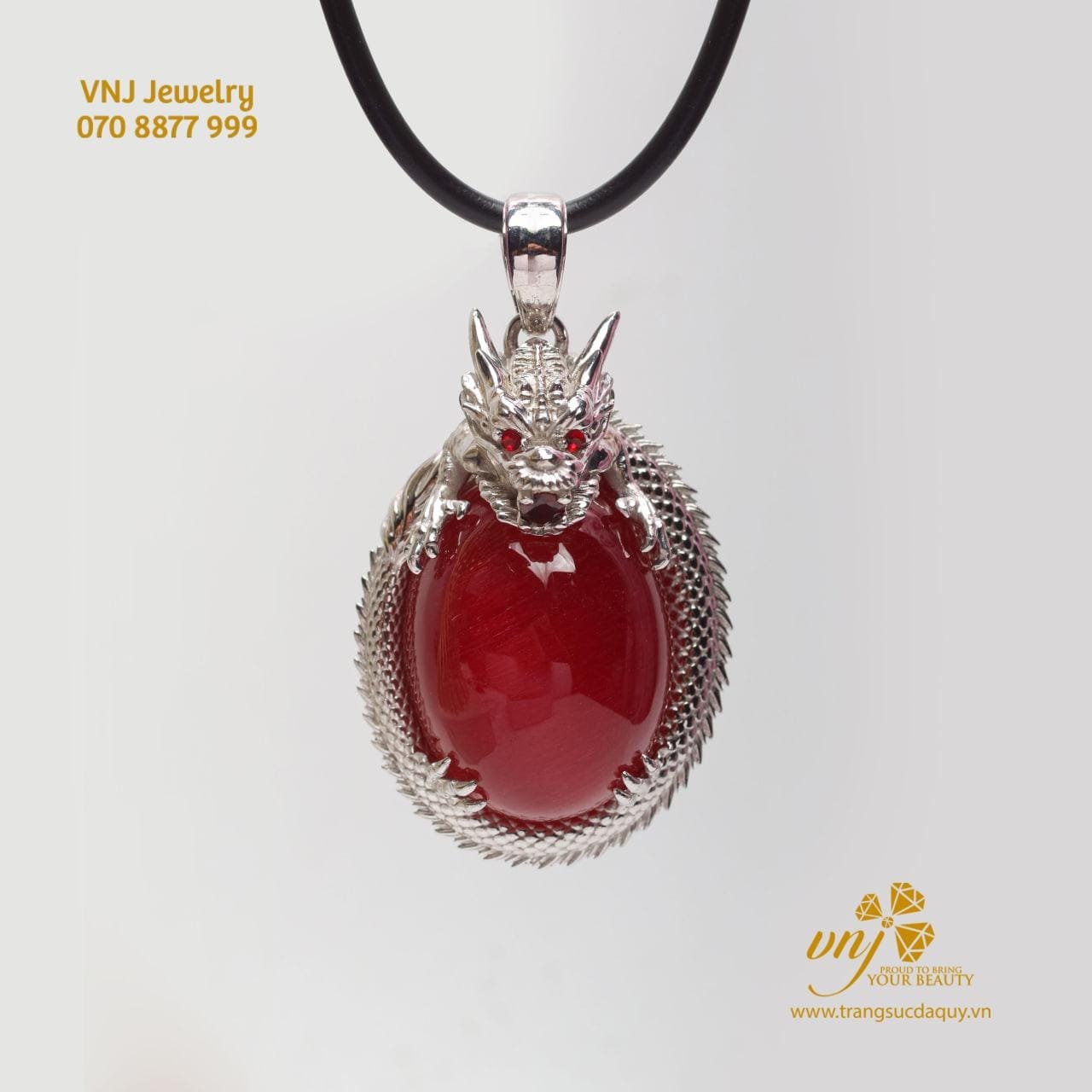 Đá Quý Bọc Bạc Hình Rồng