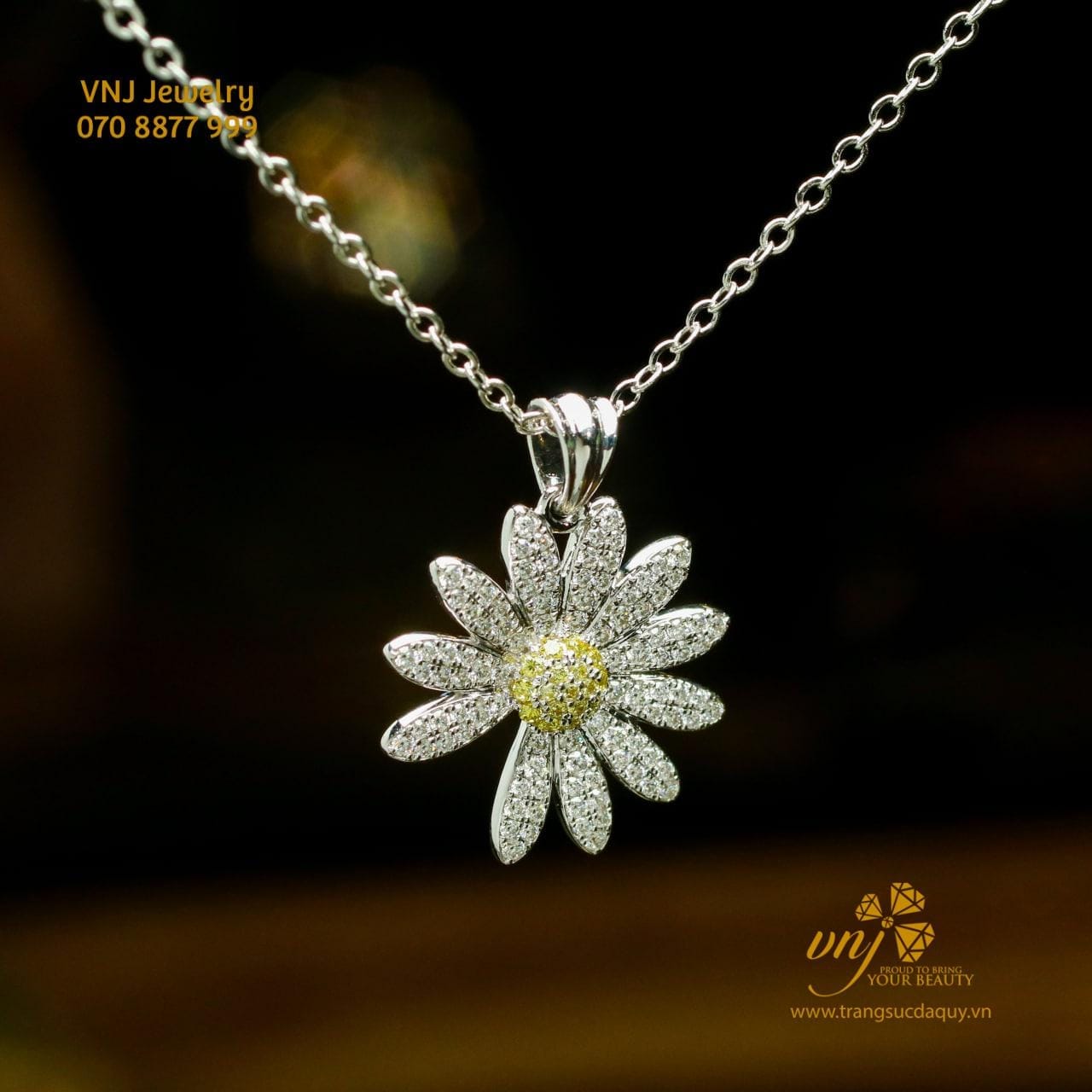 Mặt Dây Chuyền Hoa Cúc (3)
