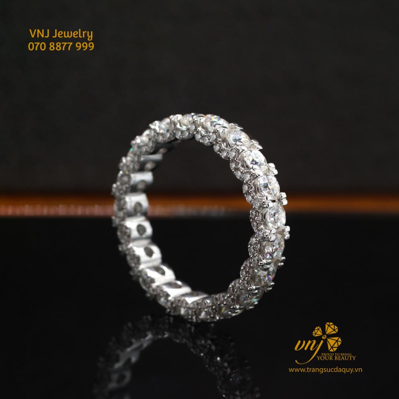Nhẫn Tennis Vàng Trắng (8)