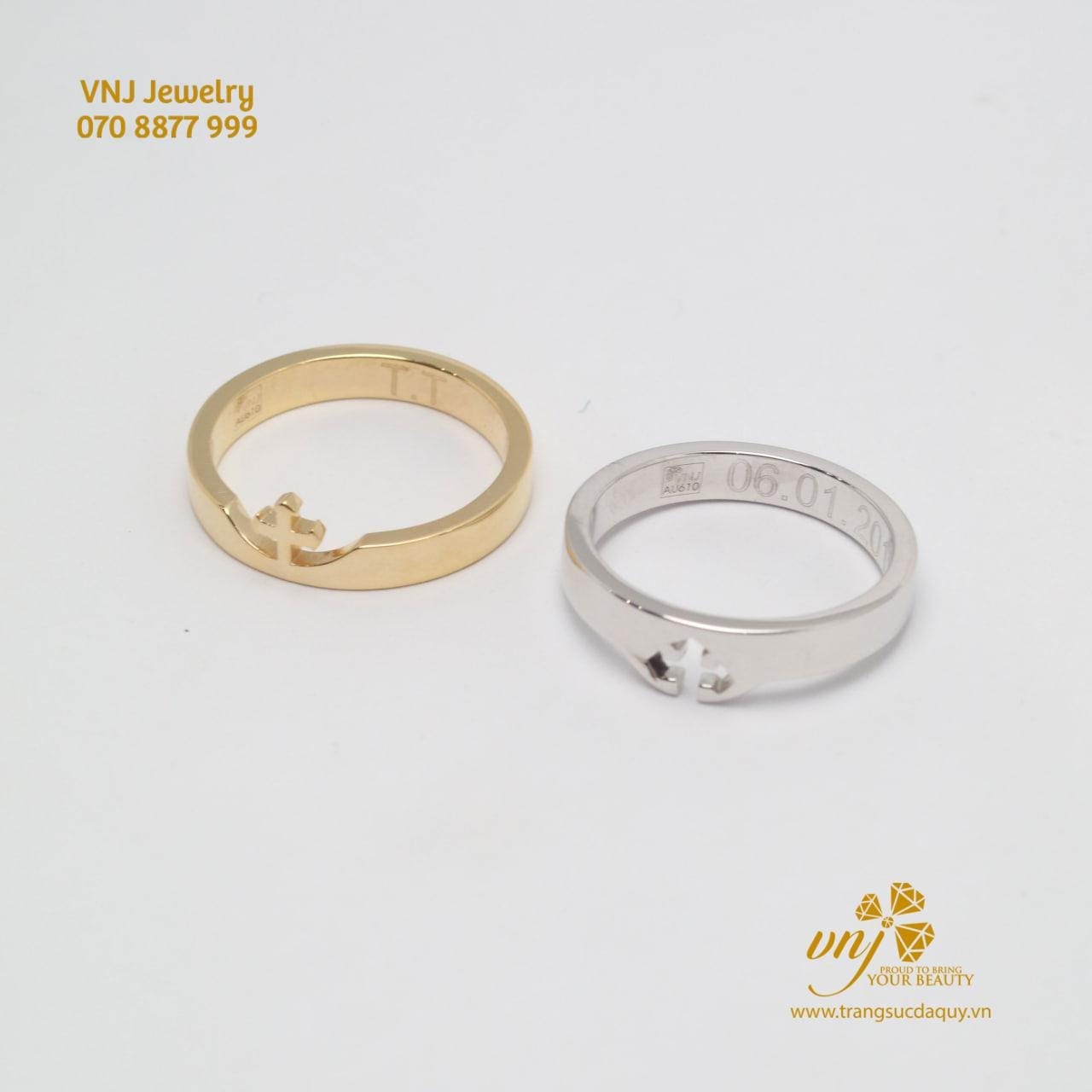 Nhẫn Cặp Ghép Thành Hình Thánh Giá Nc99 (2)