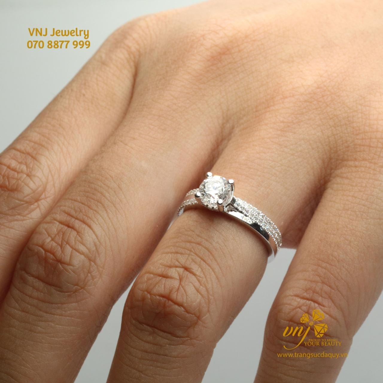 Nhẫn Kim Cương Tự Nhiên Nwd44 Vàng Trắng 14k (4)