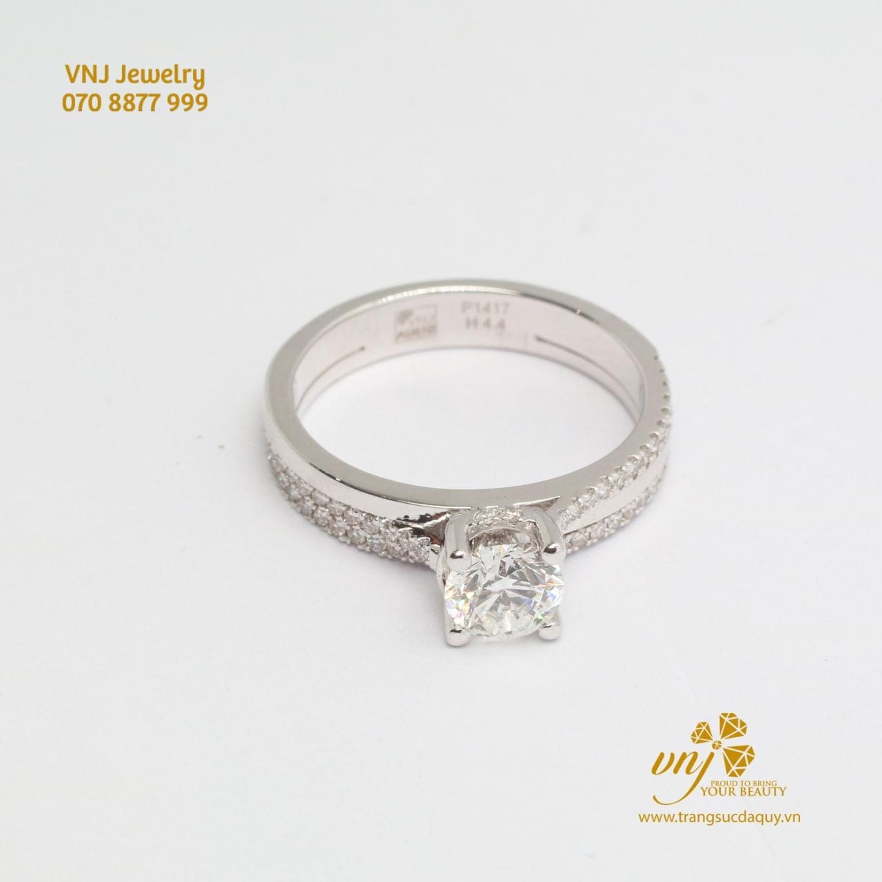 Nhẫn Kim Cương Tự Nhiên Nwd44 Vàng Trắng 14k (5)
