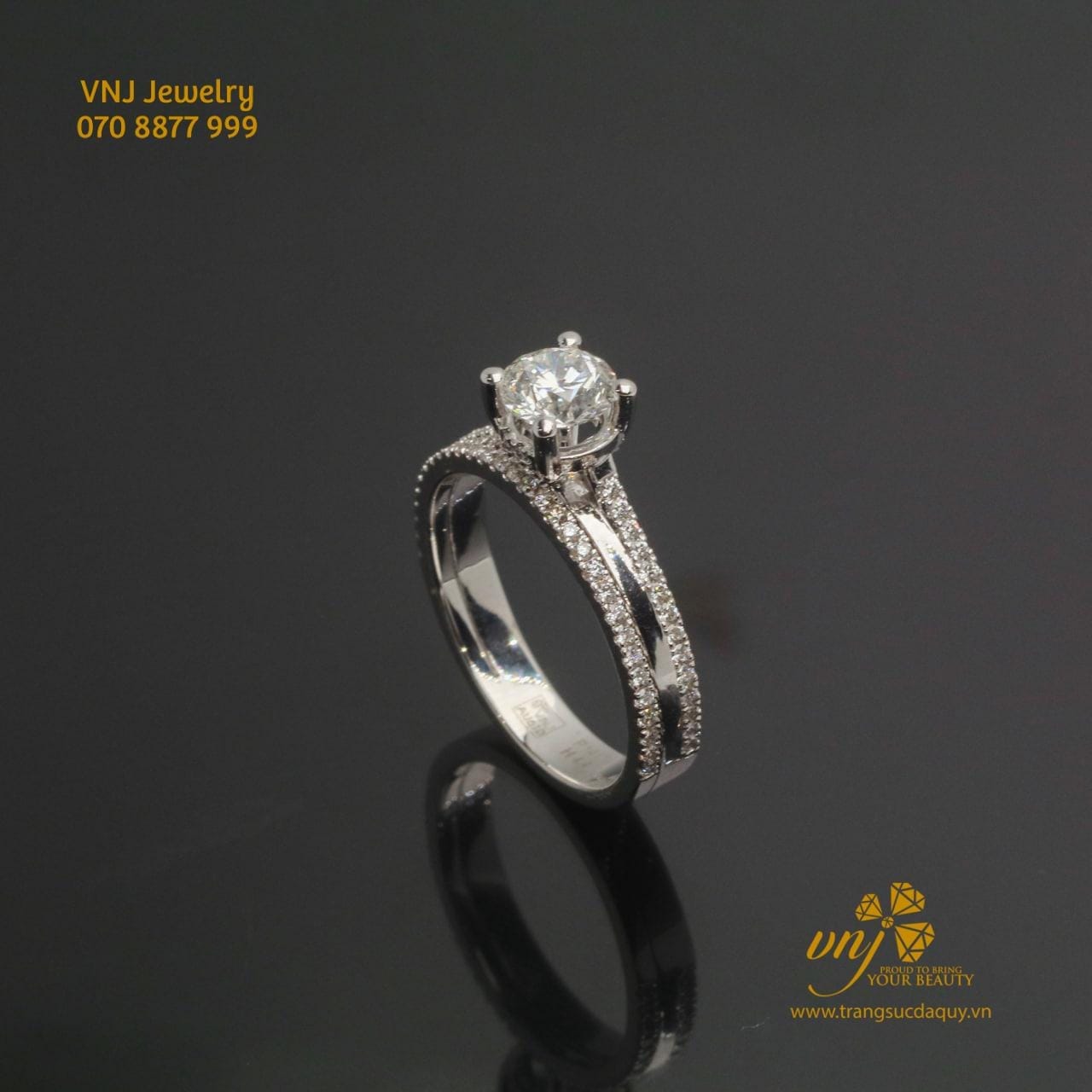 Nhẫn Kim Cương Tự Nhiên Nwd44 Vàng Trắng 14k (7)