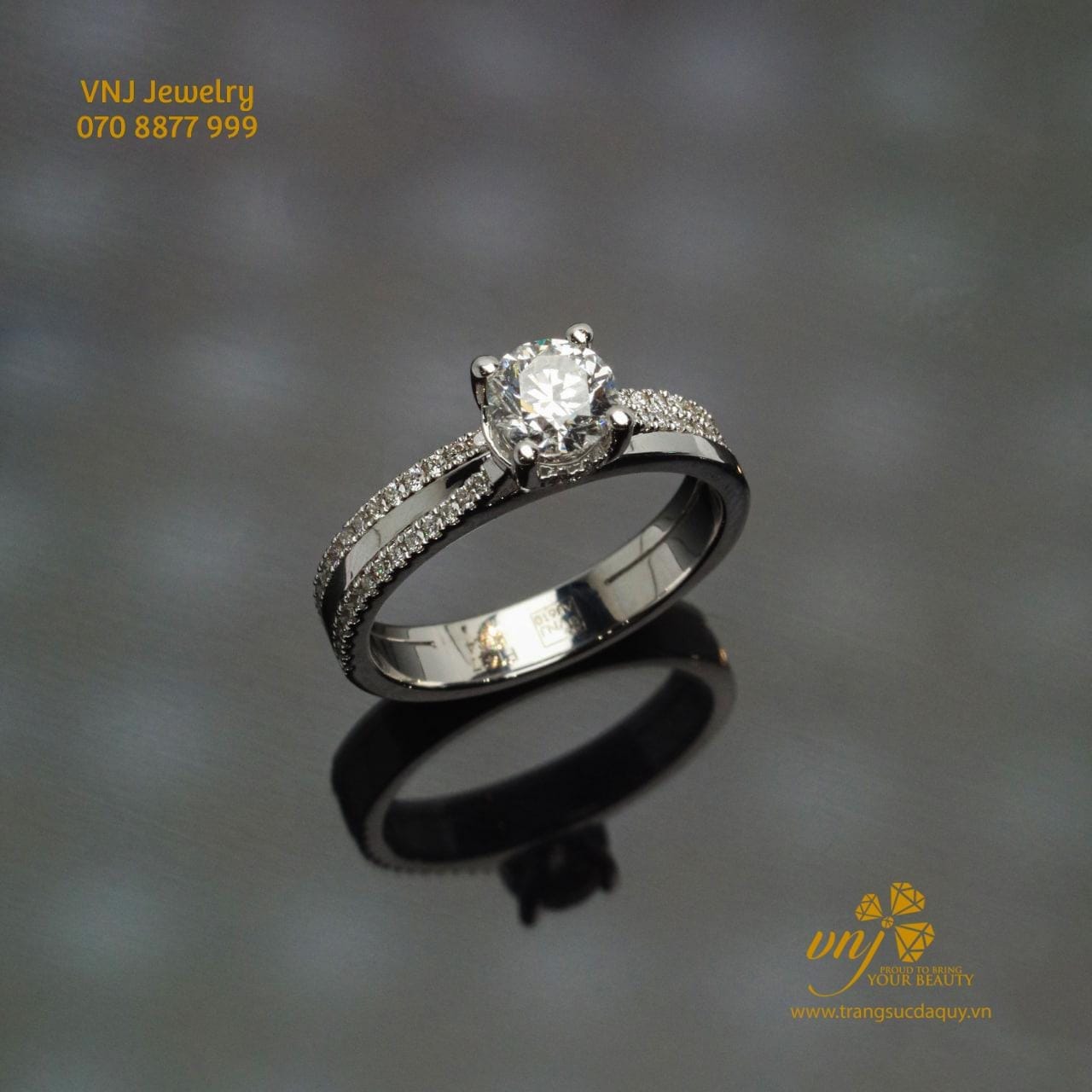 Nhẫn Kim Cương Tự Nhiên Nwd44 Vàng Trắng 14k (8)