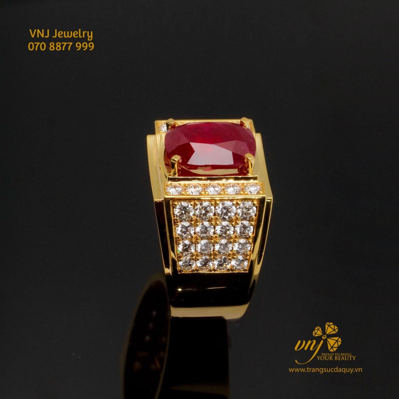 Nhẫn Nam Đá Ruby Nm141 (2)