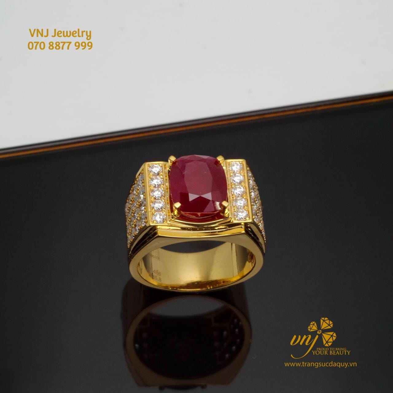 Nhẫn Nam Đá Ruby Nm141 (3)