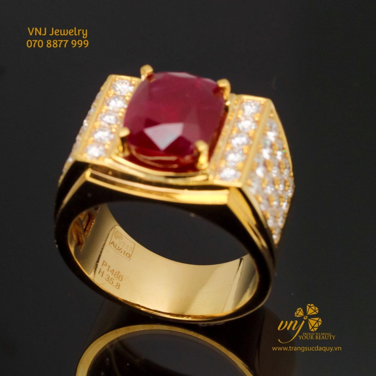 Nhẫn Nam Đá Ruby Nm141 (4)