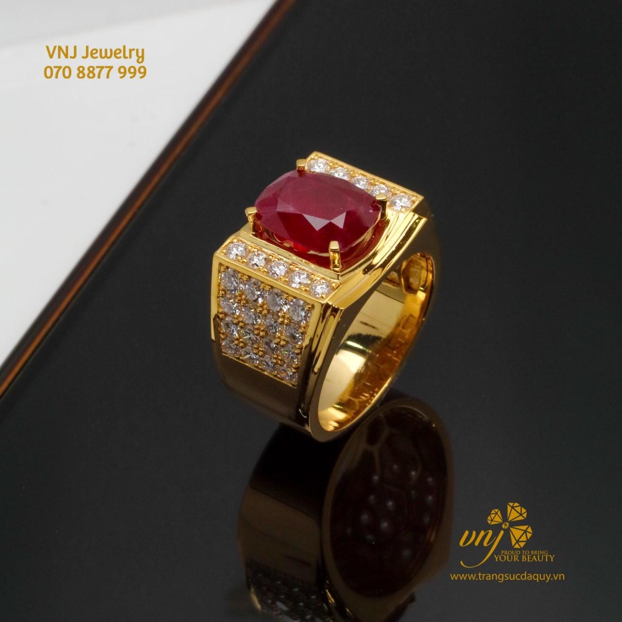 Nhẫn Nam Đá Ruby Nm141