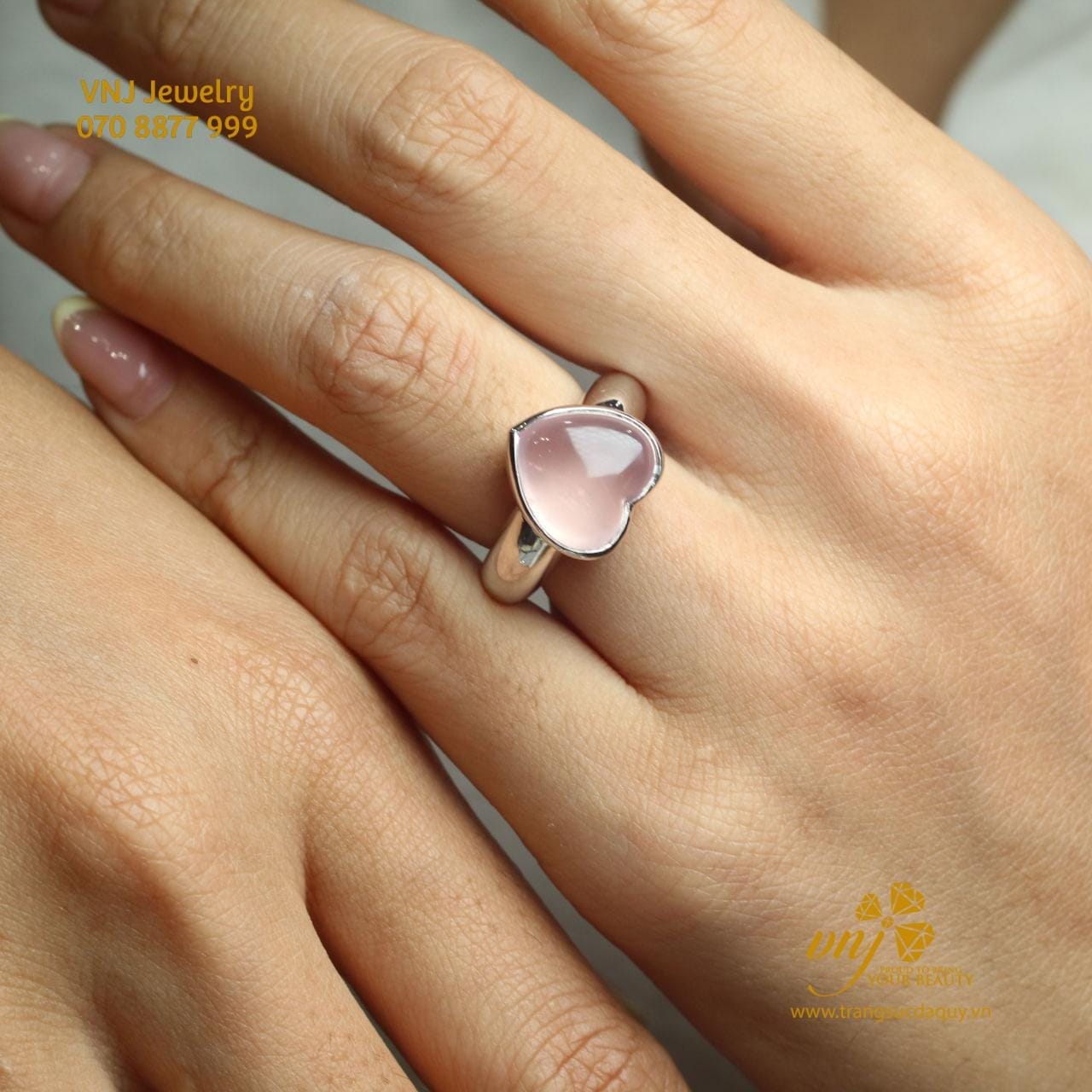 Nhẫn Thach Anh Hồng Tự Nhiên (2)