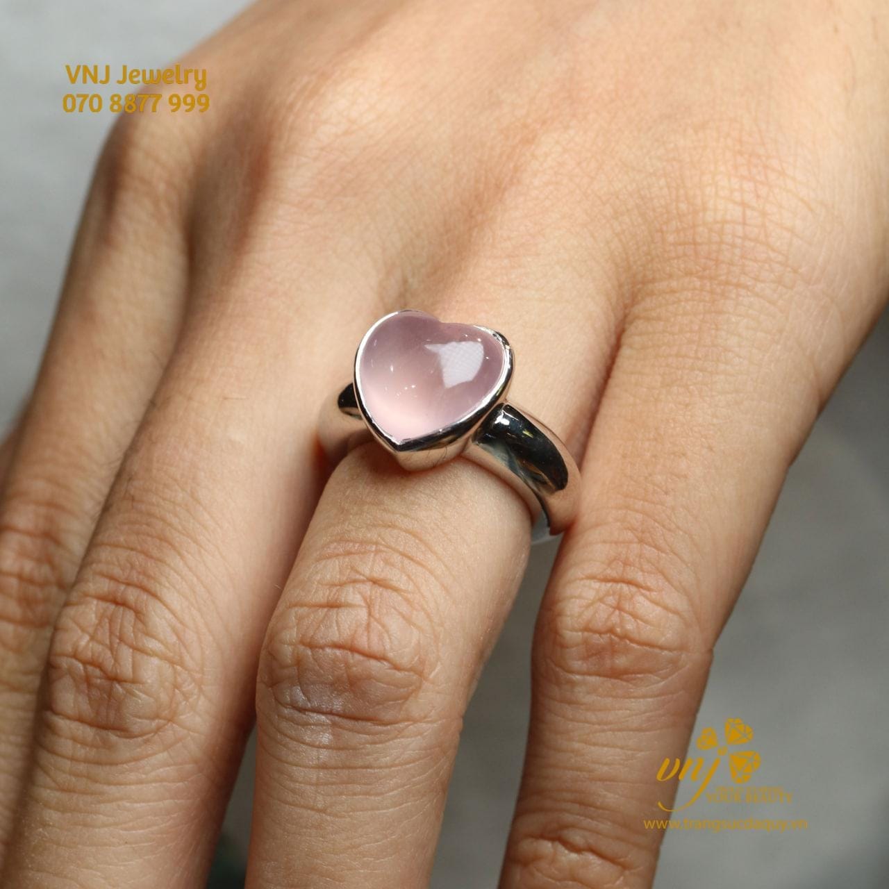 Nhẫn Thach Anh Hồng Tự Nhiên (3)