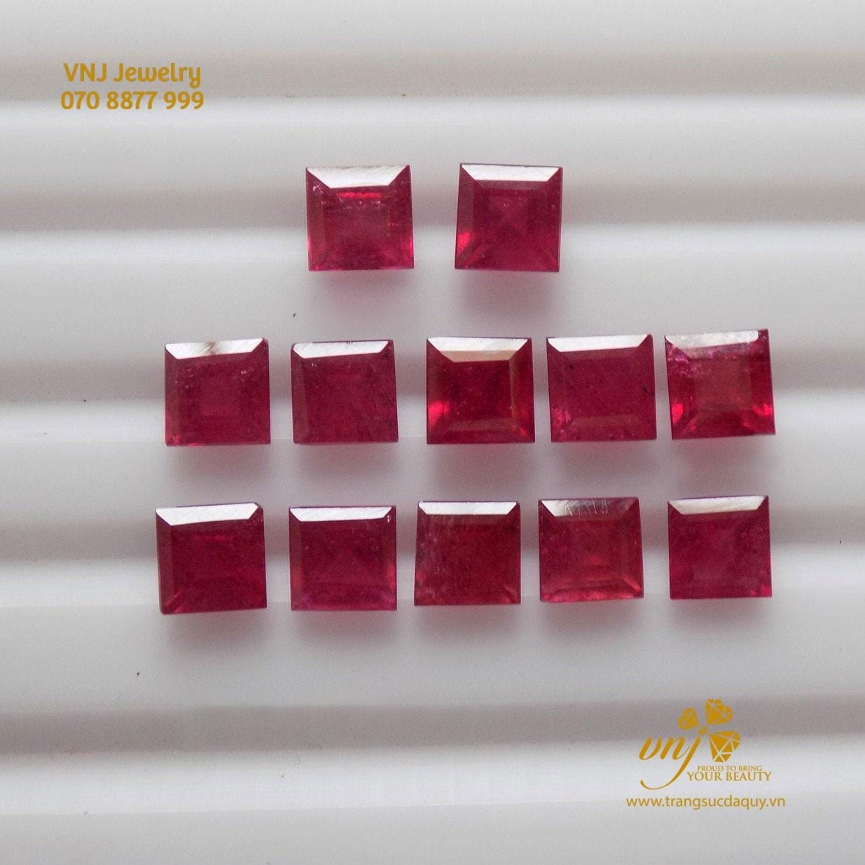 Ruby tấm vuông 2ly