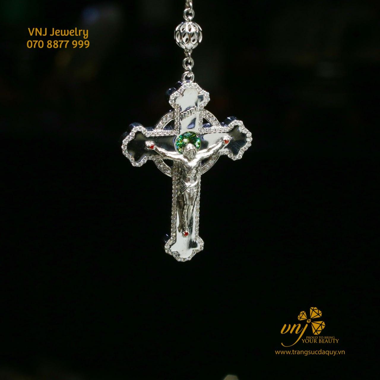 Chuỗi Tràng Hạt Mân Côi Vàng 18k