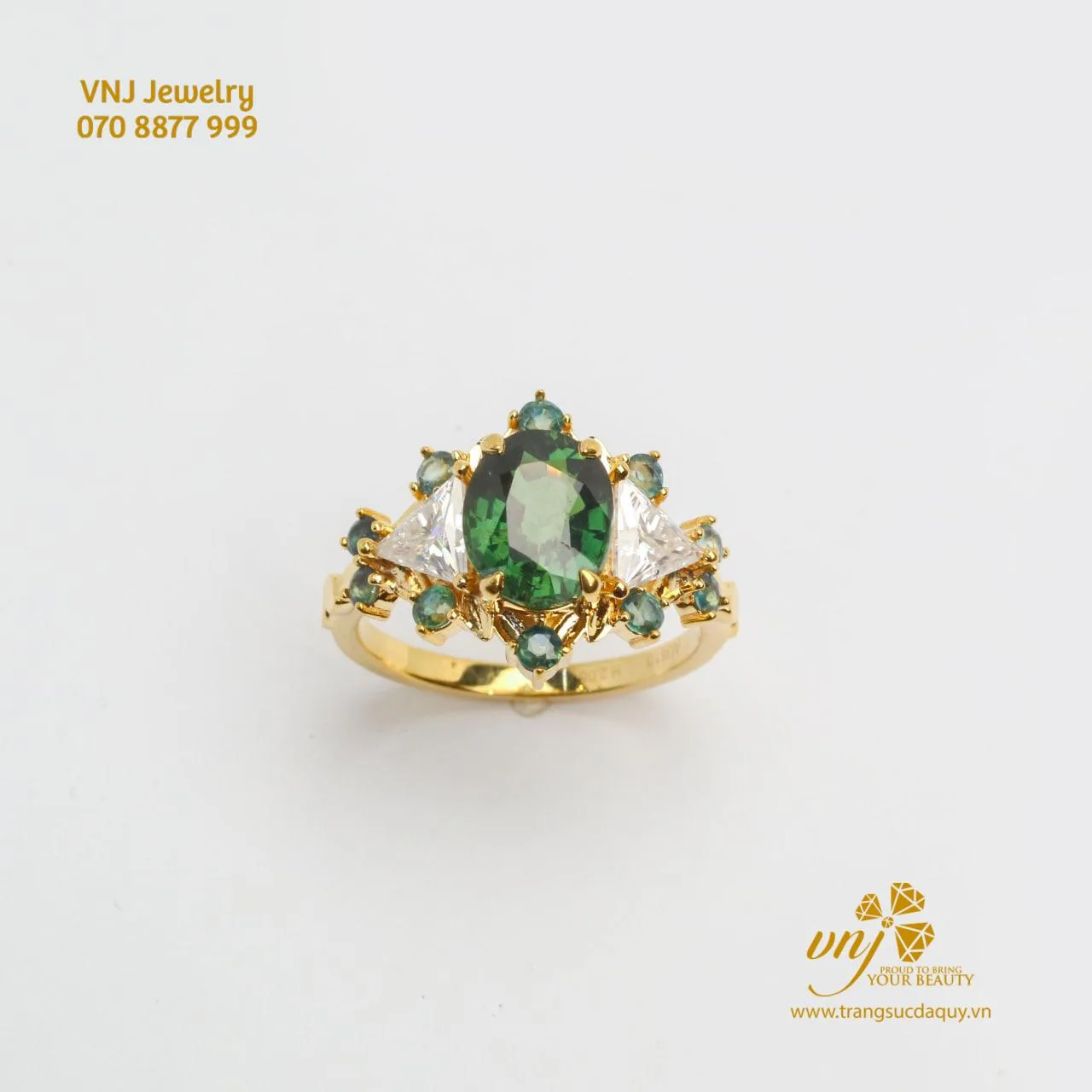 Combo Nhẫn Sapphire Xanh Lá (4)