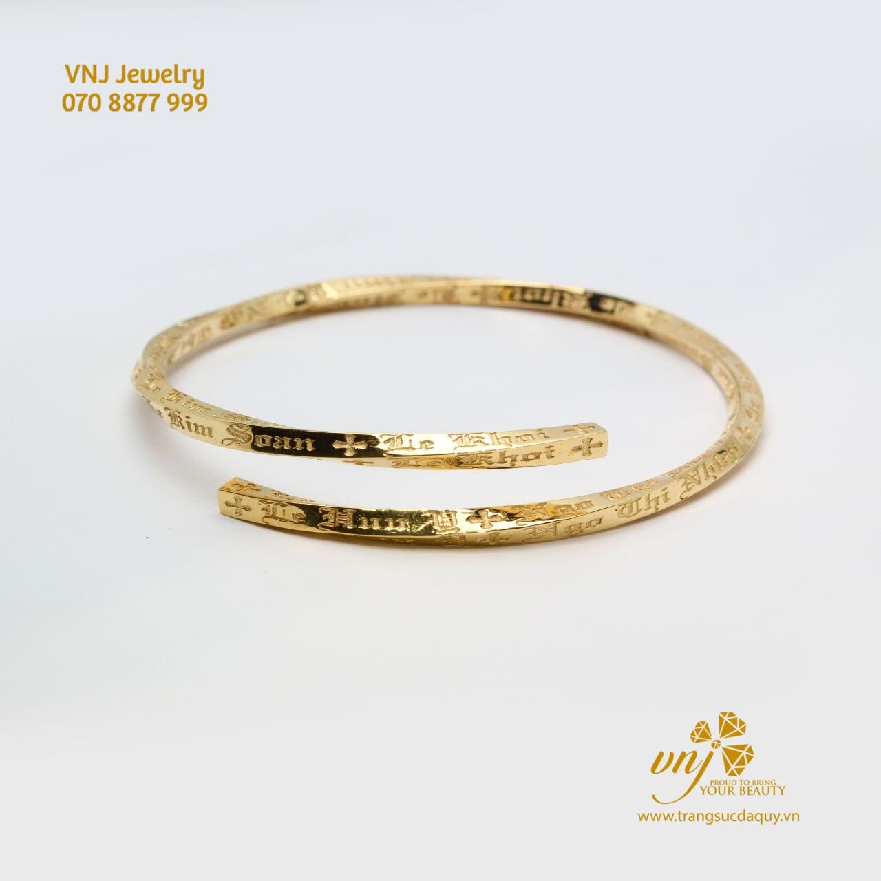 Vòng Tay Khắc Kinh Kính Mừng Maria - VGN3