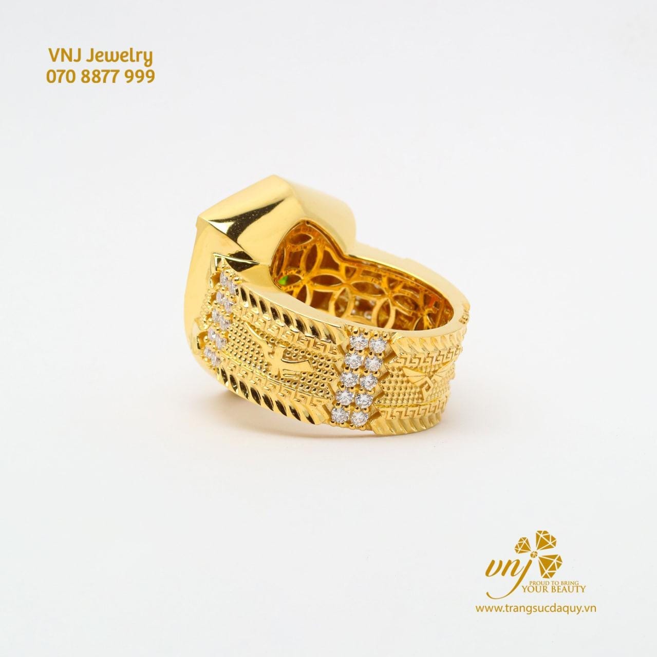 Nhẫn Nam Mệnh Hỏa Spinel Đỏ Hình Khiên Nm141 (2)
