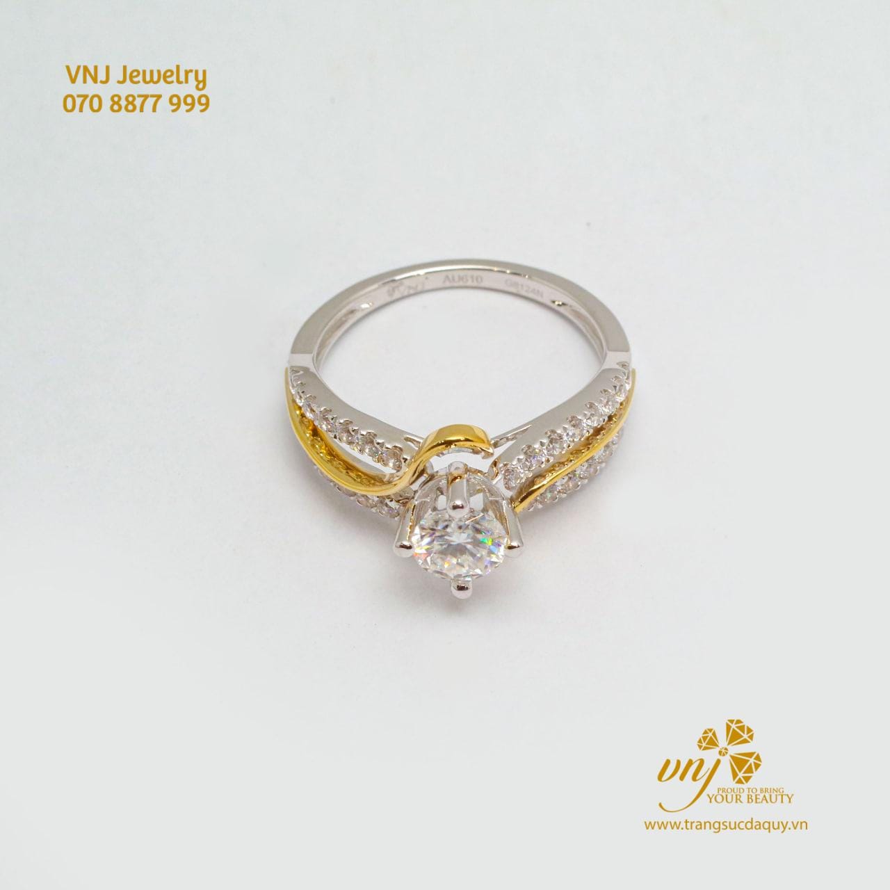Nhẫn Cầu Hôn Vàng 2 Màu (2)