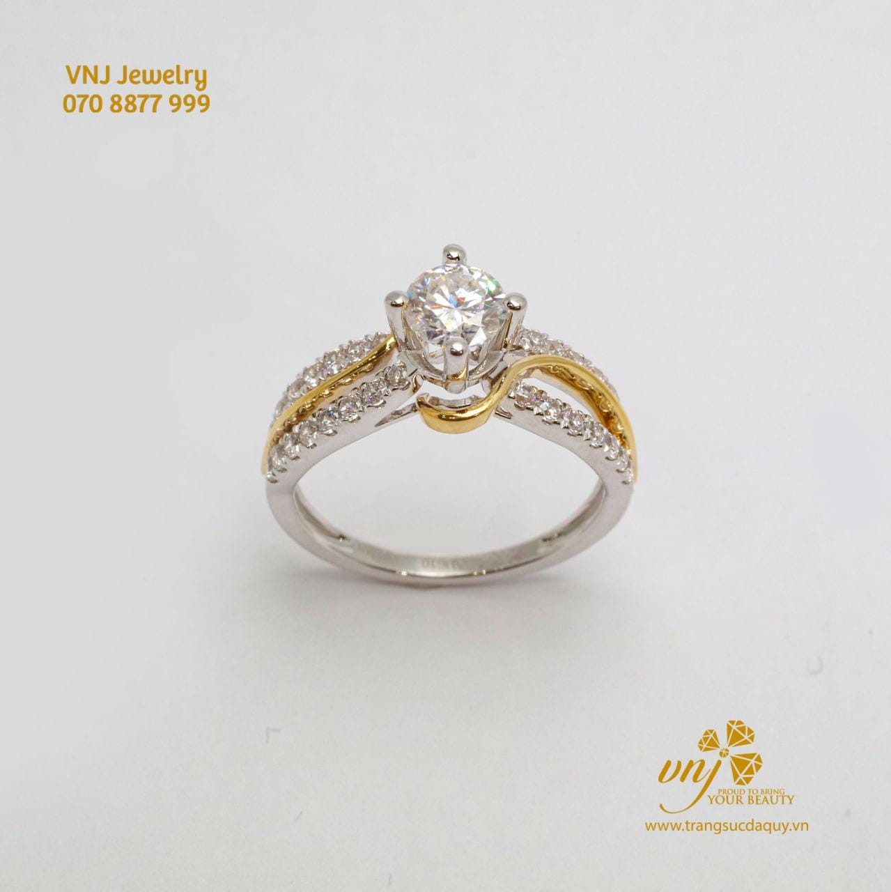 Nhẫn Cầu Hôn Vàng 2 Màu (3)
