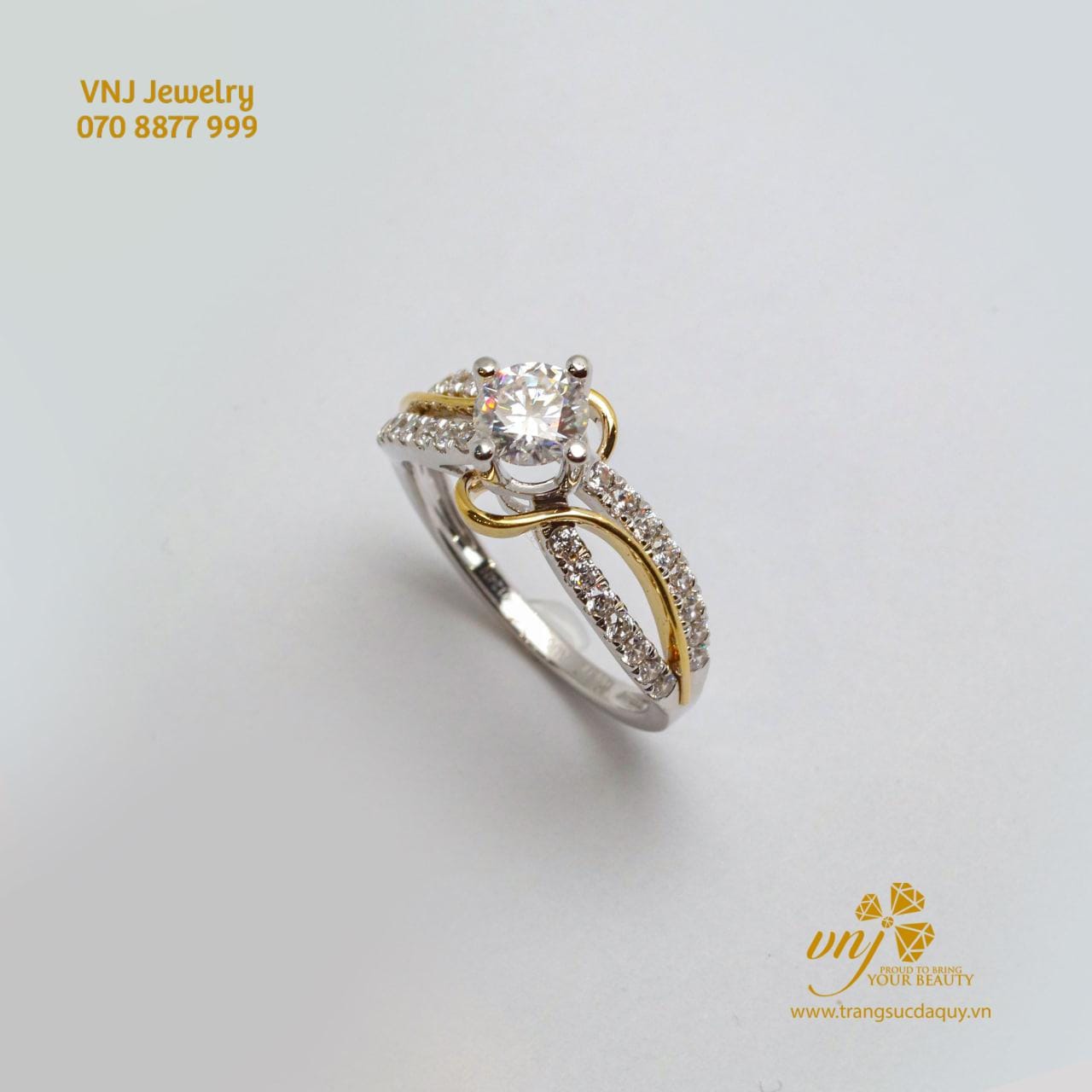 Nhẫn Cầu Hôn Vàng 2 Màu (4)