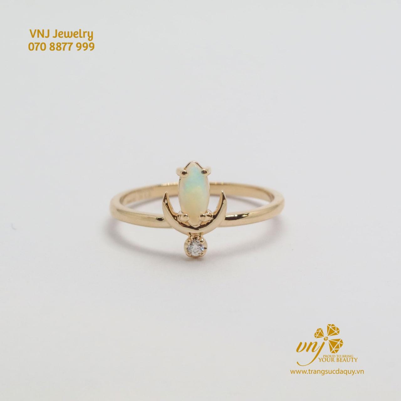 Nhẫn Đá Opal thiên nhiên NWO9