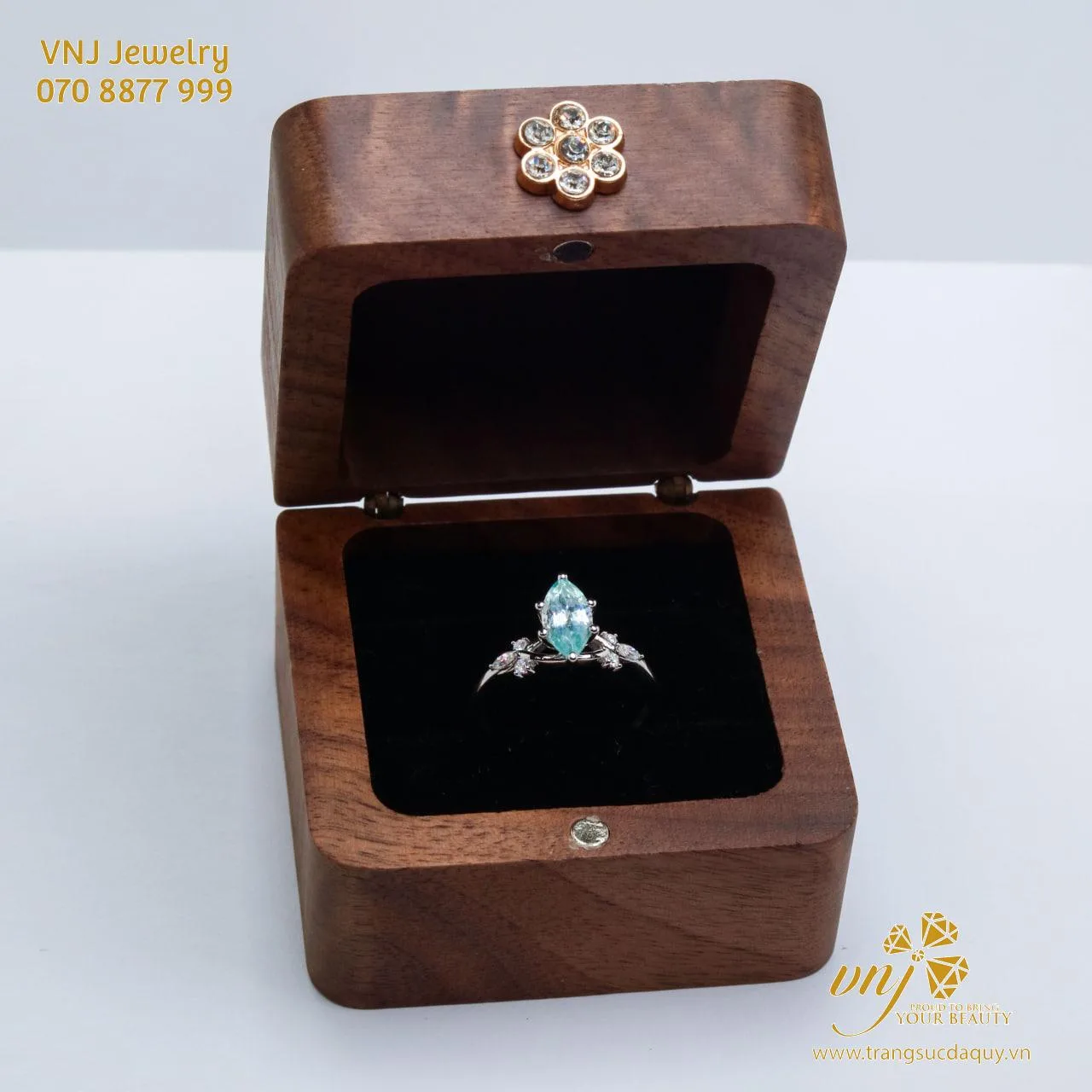 Nhẫn Cầu Hôn Aquamarine Nwa4 (2)