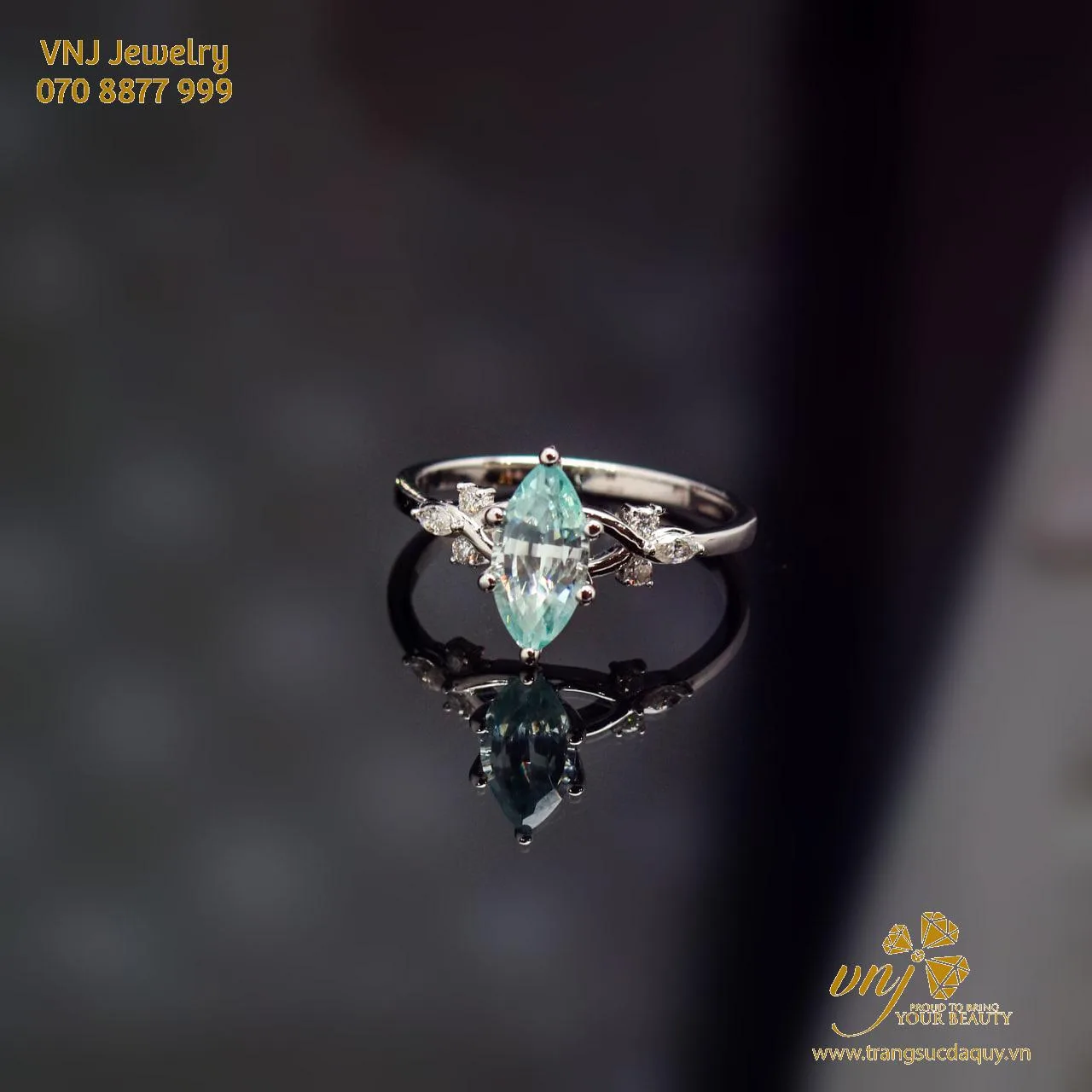 Nhẫn Cầu Hôn Aquamarine Nwa4 (4)