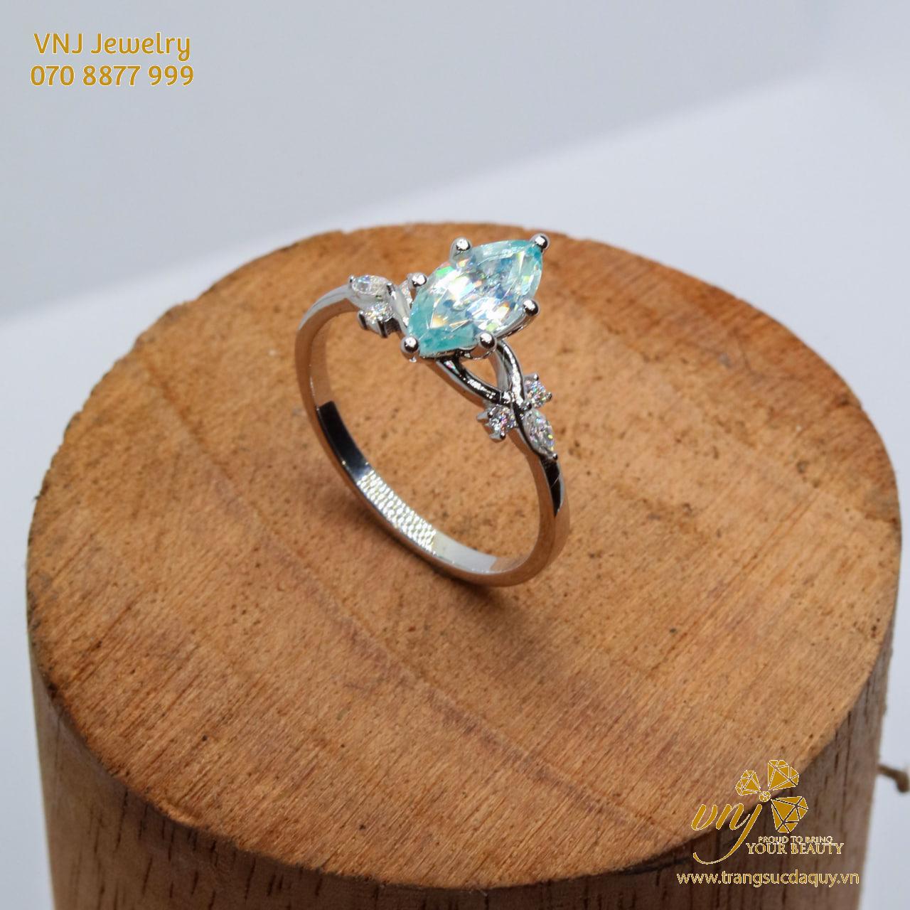Nhẫn Cầu Hôn Aquamarine Nwa4