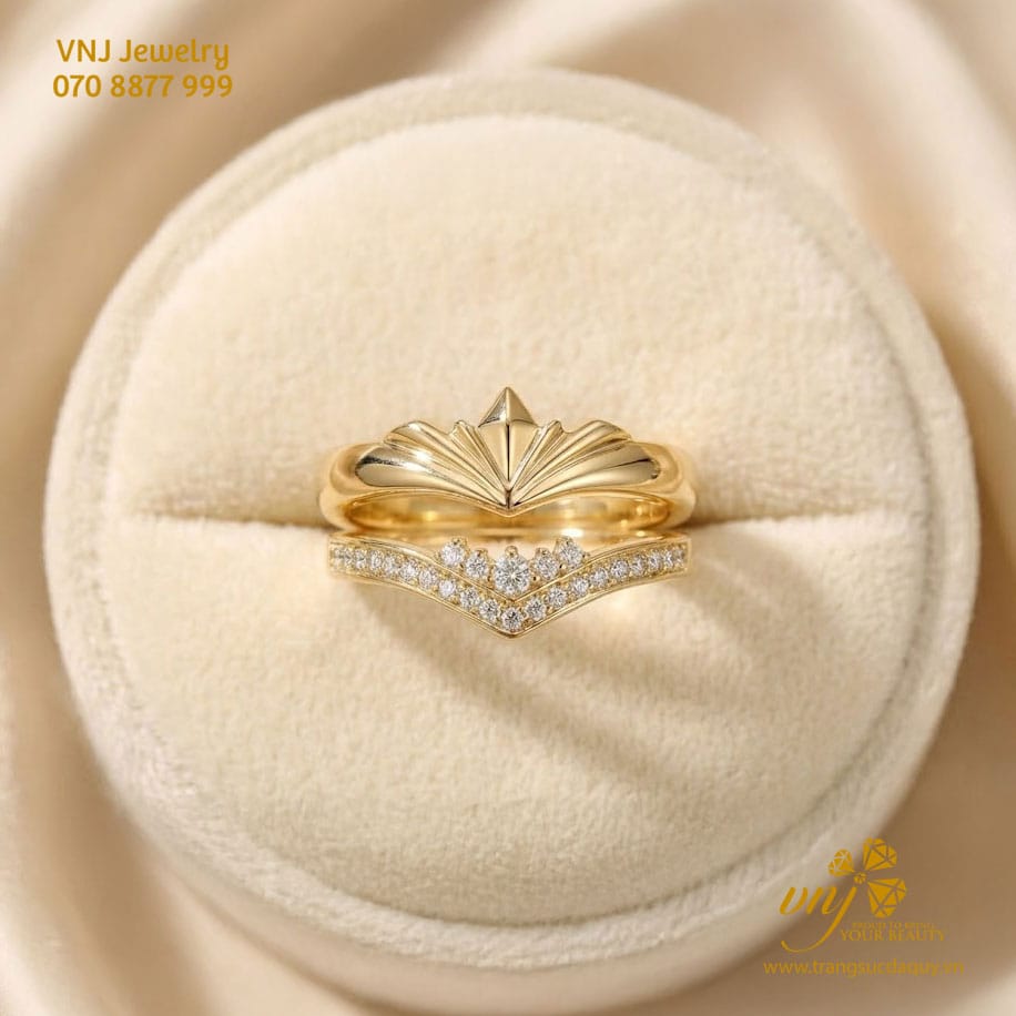 Nhẫn cưới vương miện NC101 – chi tiết thiết kế