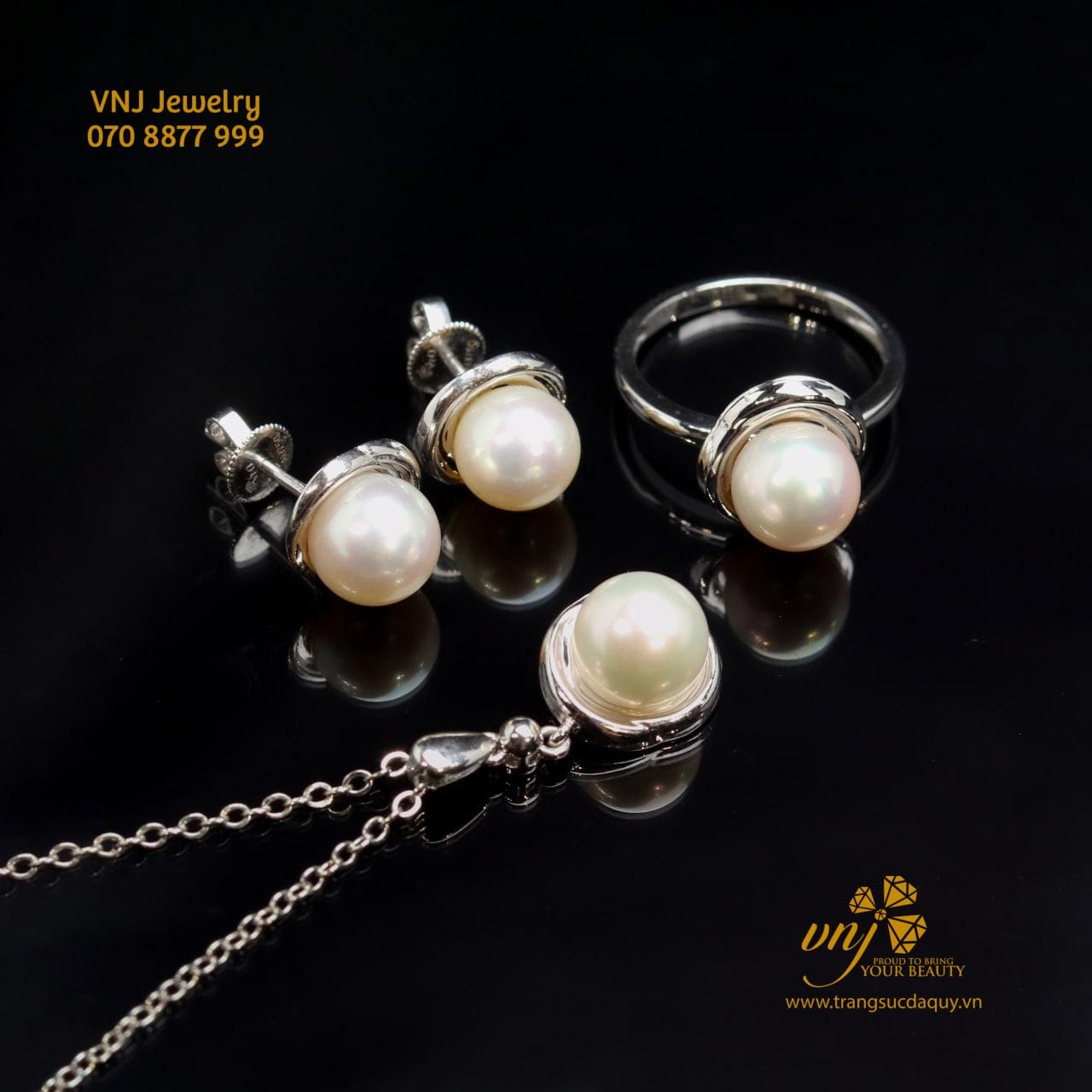 Bộ Trang Sức Ngọc Trai Akoya Btnt36