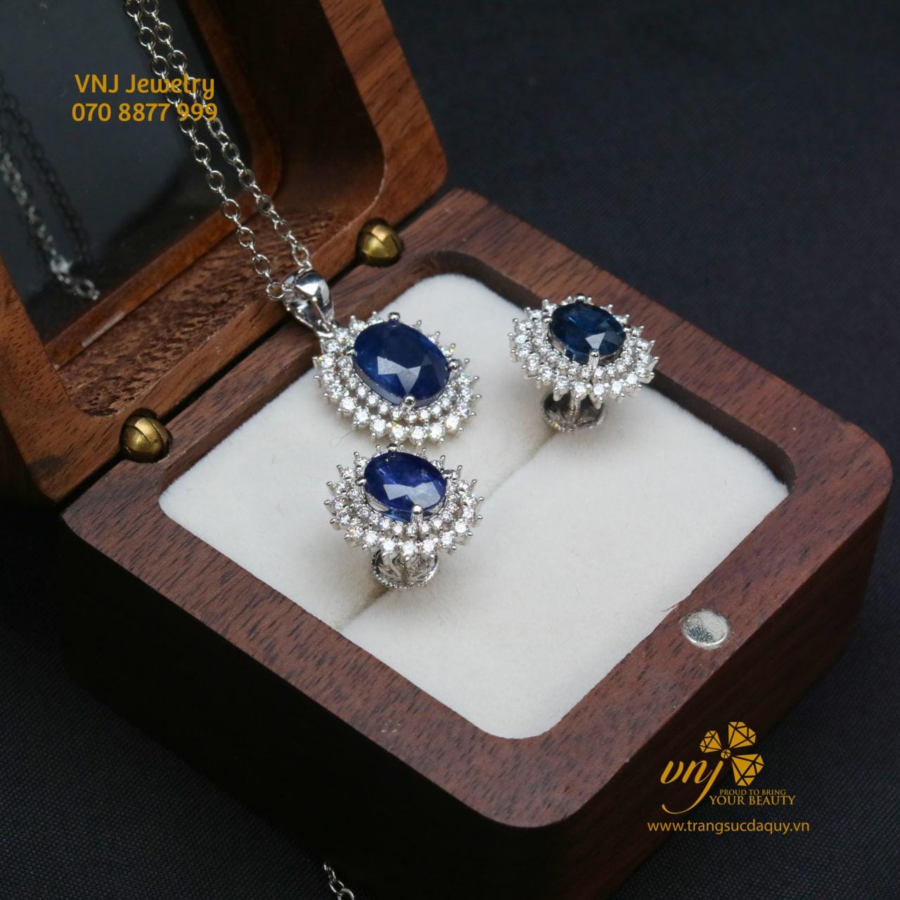 Bộ Trang Sức Sapphire Blue Bs7