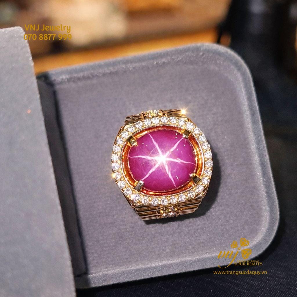 Nhẫn đá Ruby Sao Nm152 (2)