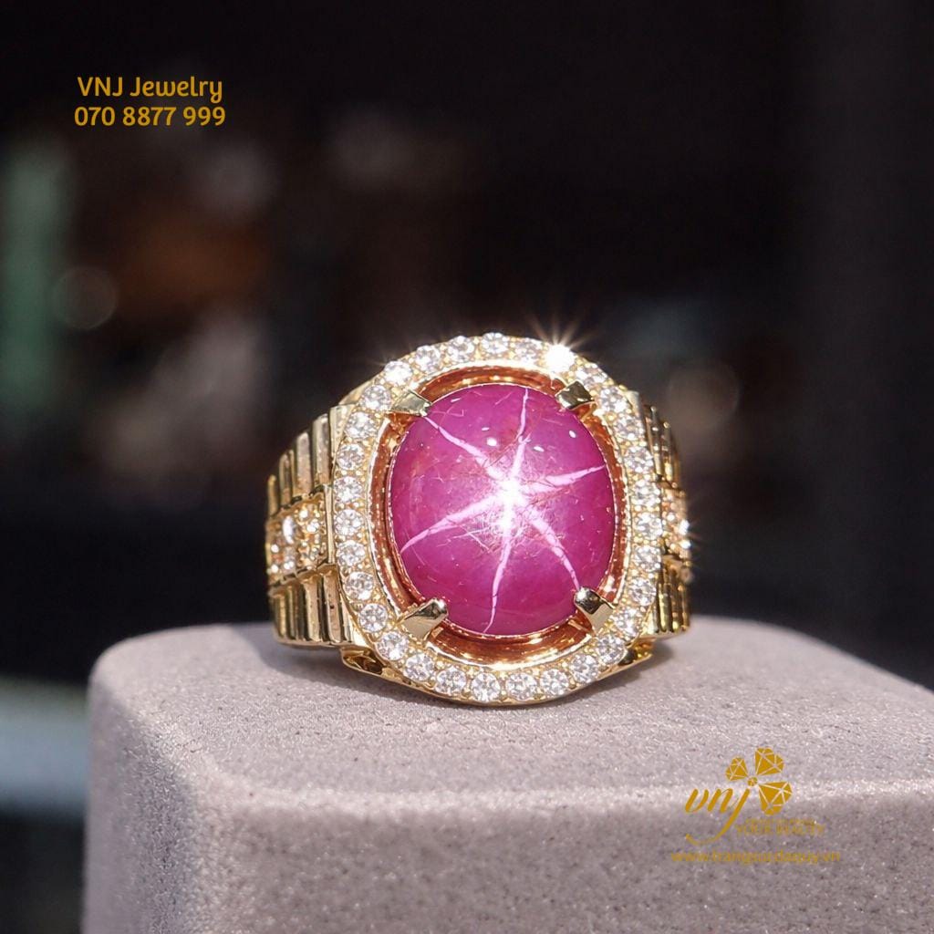 Nhẫn đá Ruby Sao Nm152 (3)