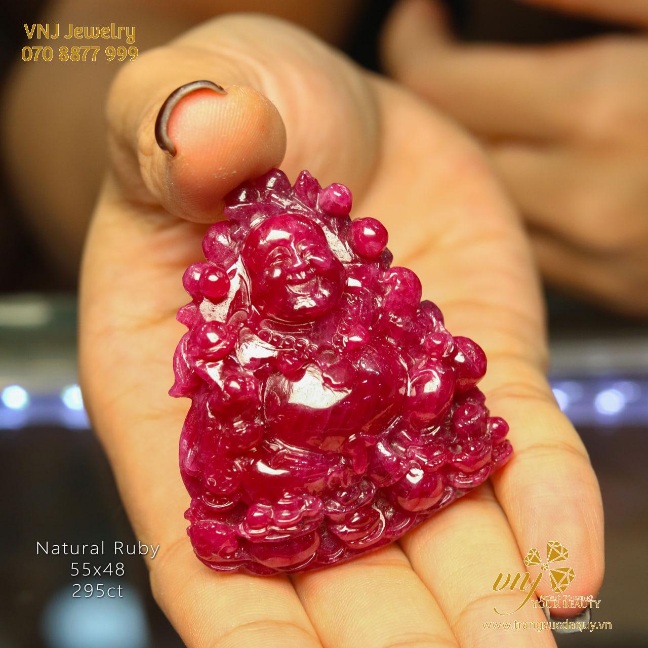 Tượng Di Lặc Đá Ruby Thiên Nhiên Mtr13