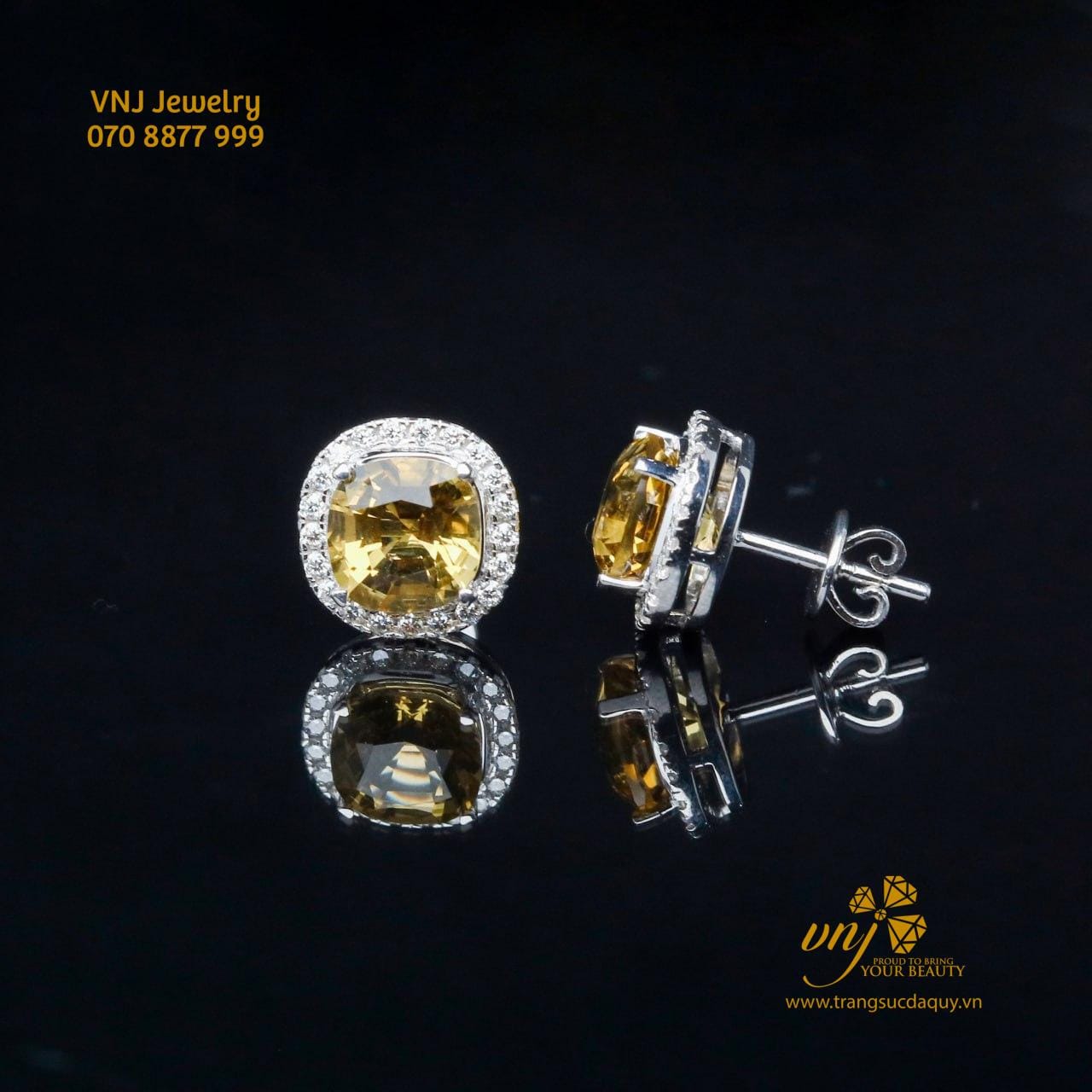 Bộ Trang Sức Đá Sapphire Vàng (6)