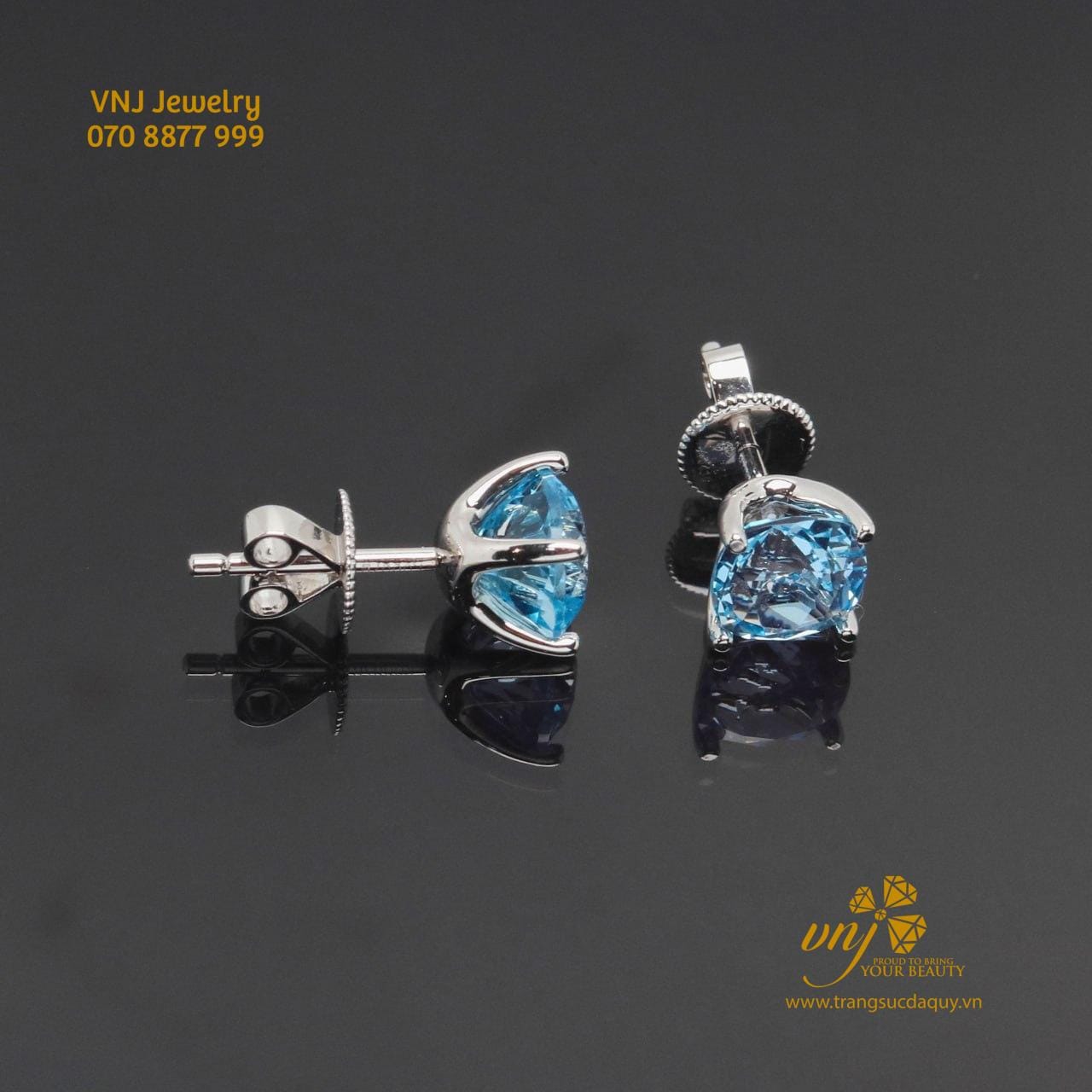 Bông Tai đá Topaz (2)