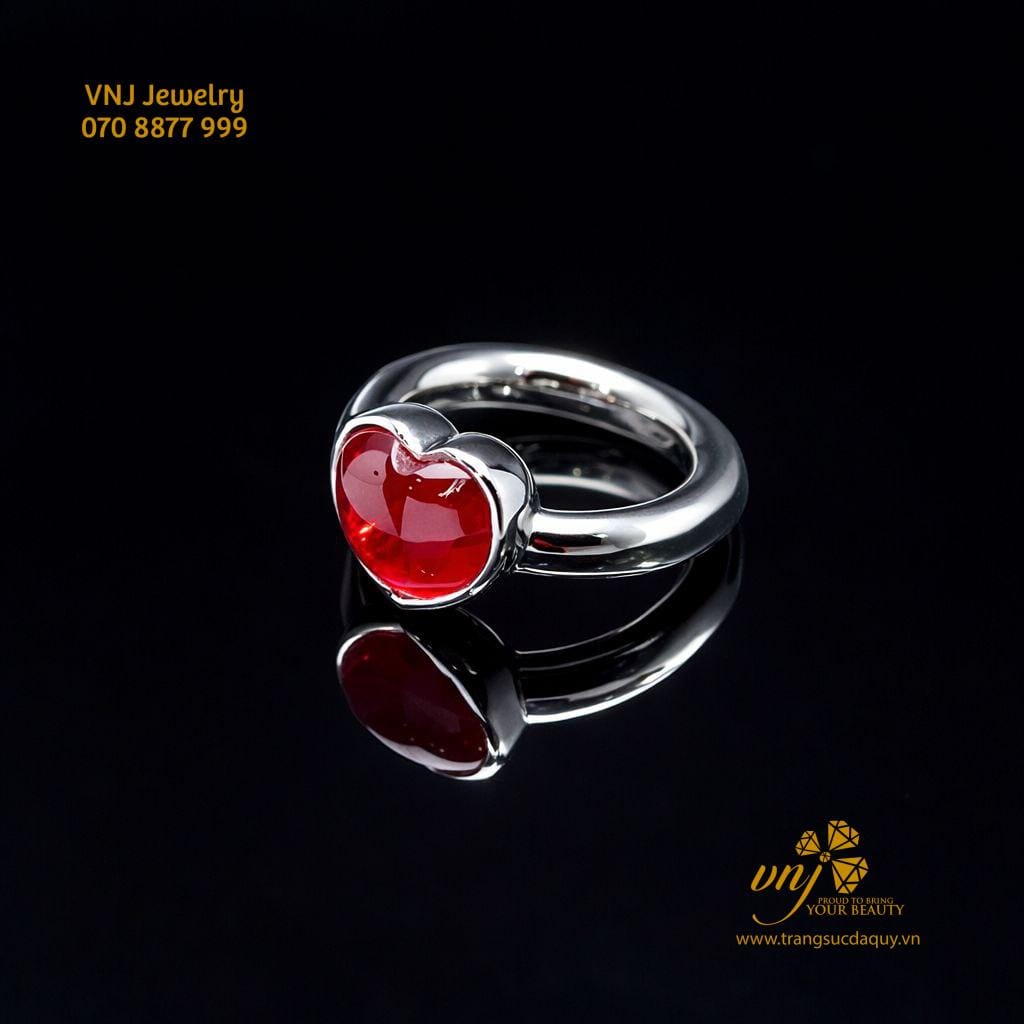 Nhẫn Trái Tim Đá Ruby Thiên Nhiên Nwr28 (4)
